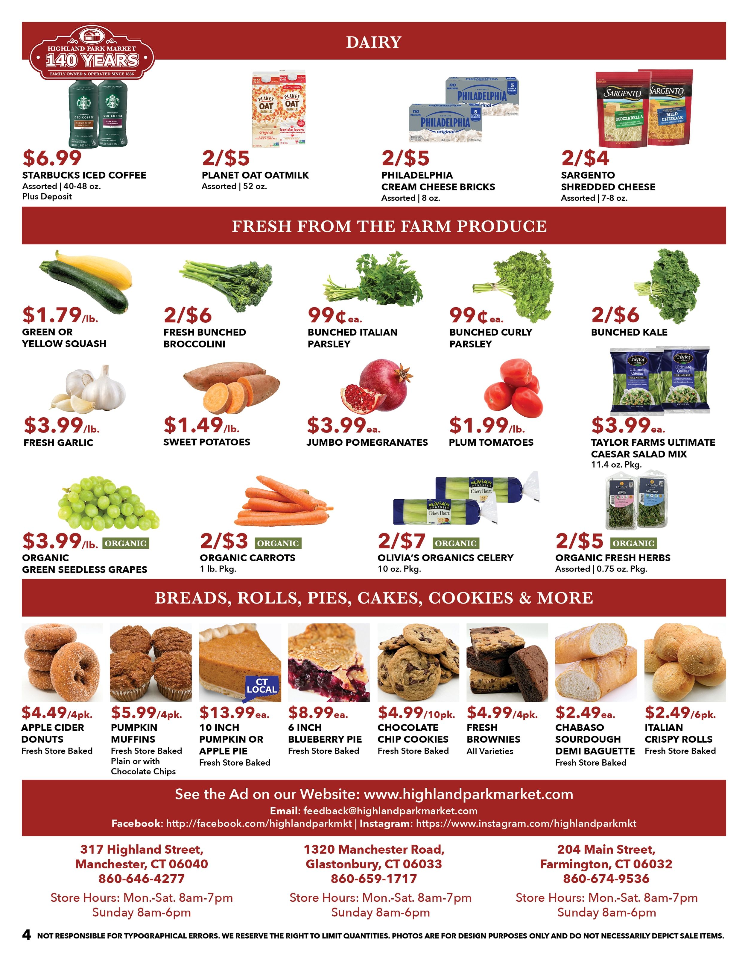 Highland Park Market (Connecticut) Weekly Ad October 4 - 10, 2026