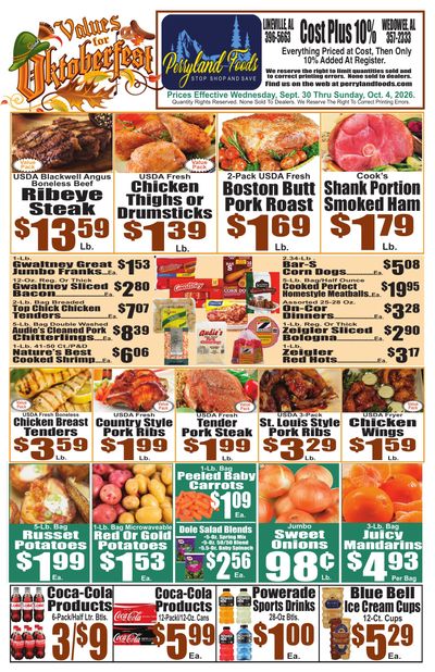 Perryland Foods Weekly Ad September 30 - October 4, 2026