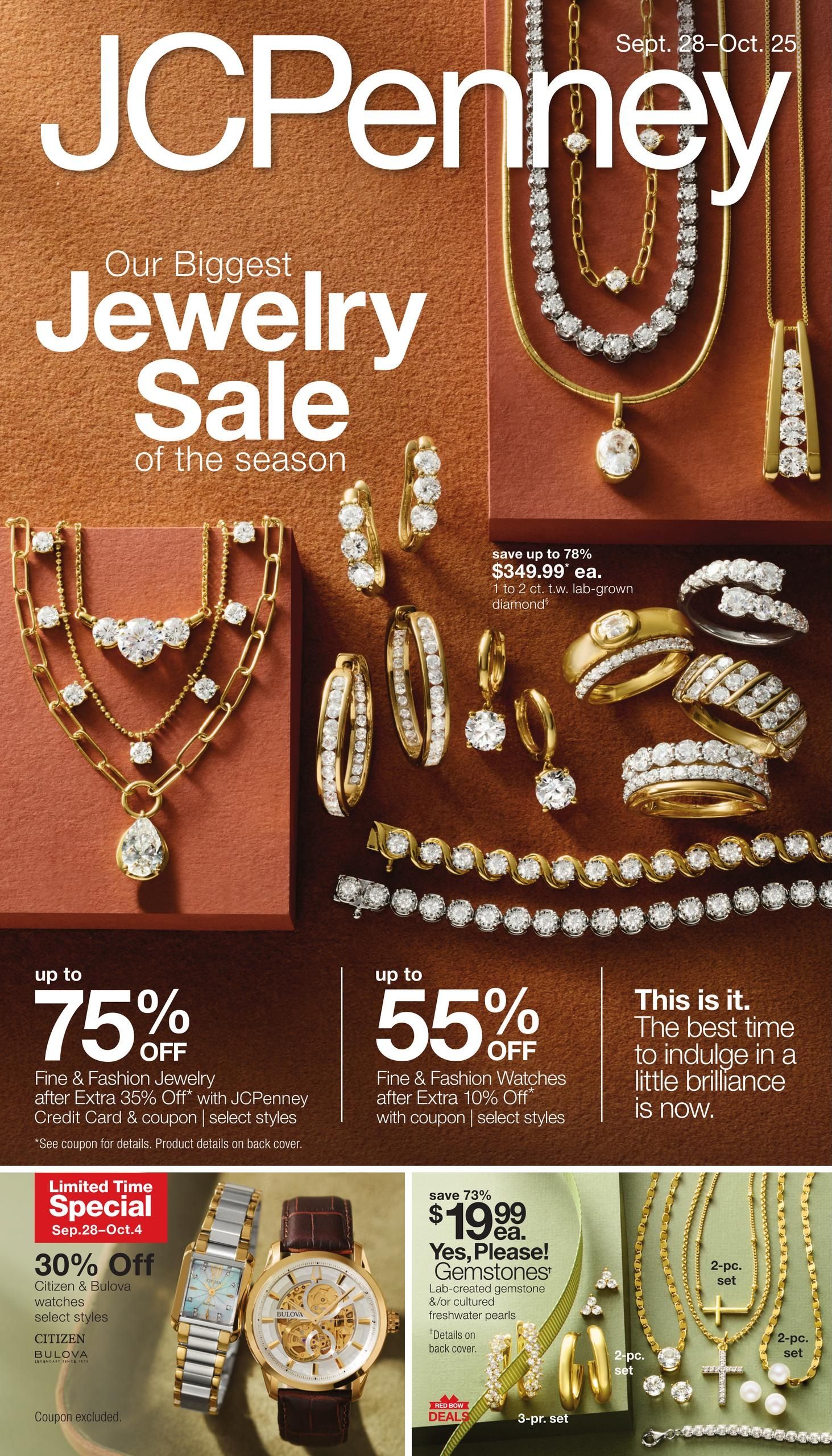 JCPenney Our Biggest Jewelry Sale of the Season Weekly Ad September 28 - October 25, 2026