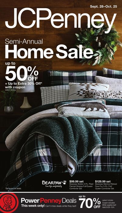 JCPenney Semi-Annual Home Sale Weekly Ad September 28 - October 25, 2026