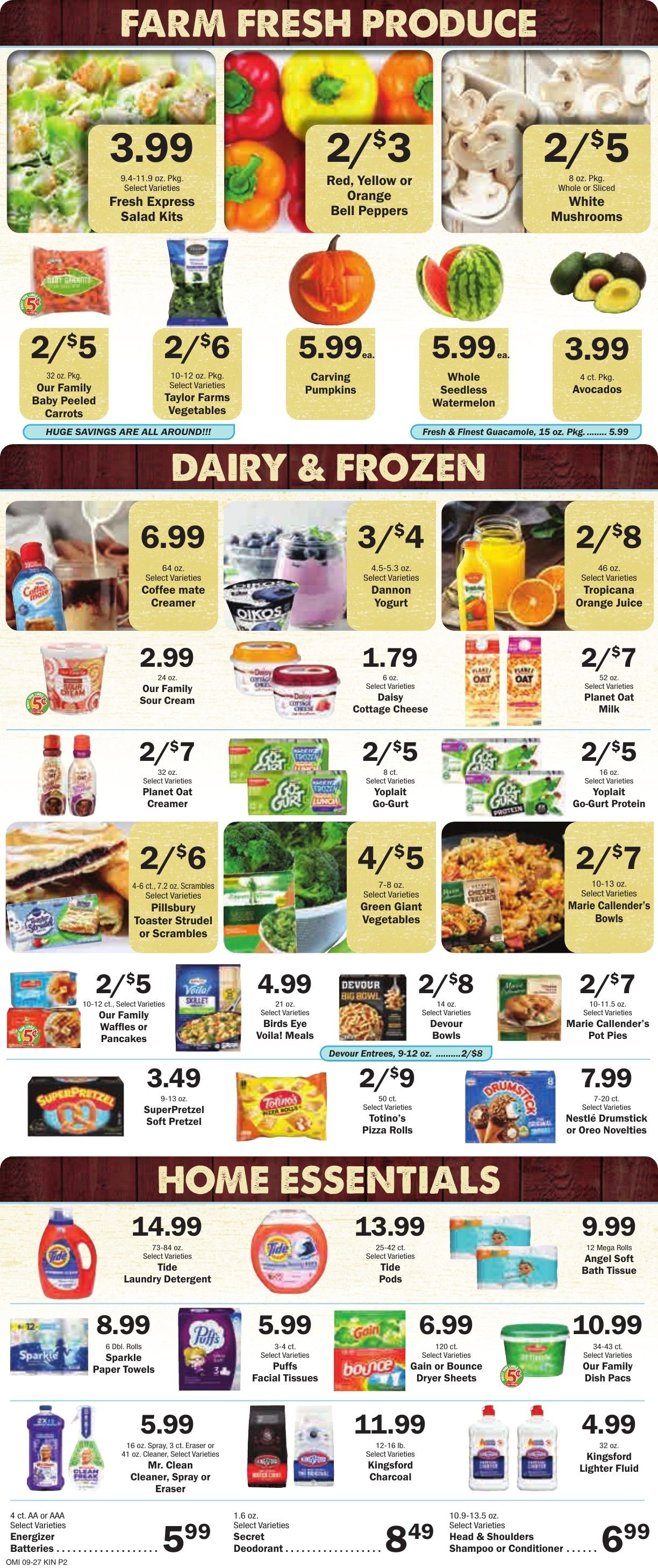 Kinsley Food Pride Weekly Ad September 30 - October 6, 2026