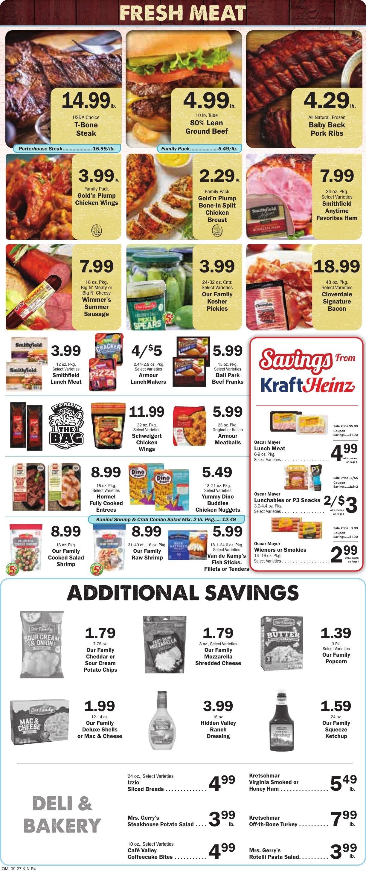 Kinsley Food Pride Weekly Ad September 30 - October 6, 2026