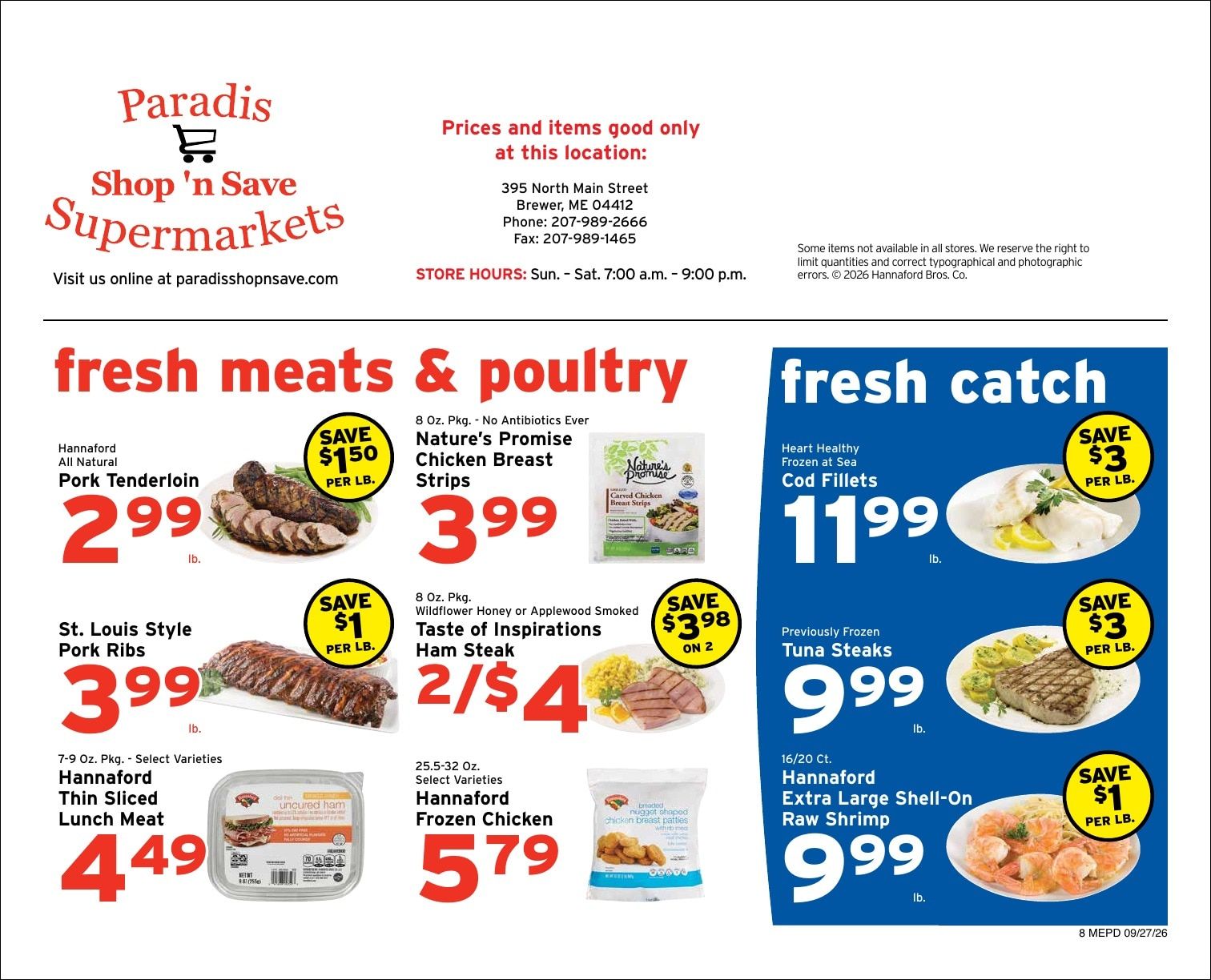 Paradis Shop'n Save Weekly Ad September 27 - October 3, 2026