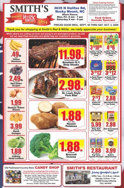 Smith's Red & White Weekly Ad September 30 - October 6, 2026