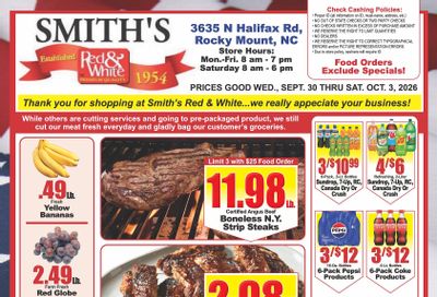 Smith's Red & White Weekly Ad September 30 - October 6, 2026