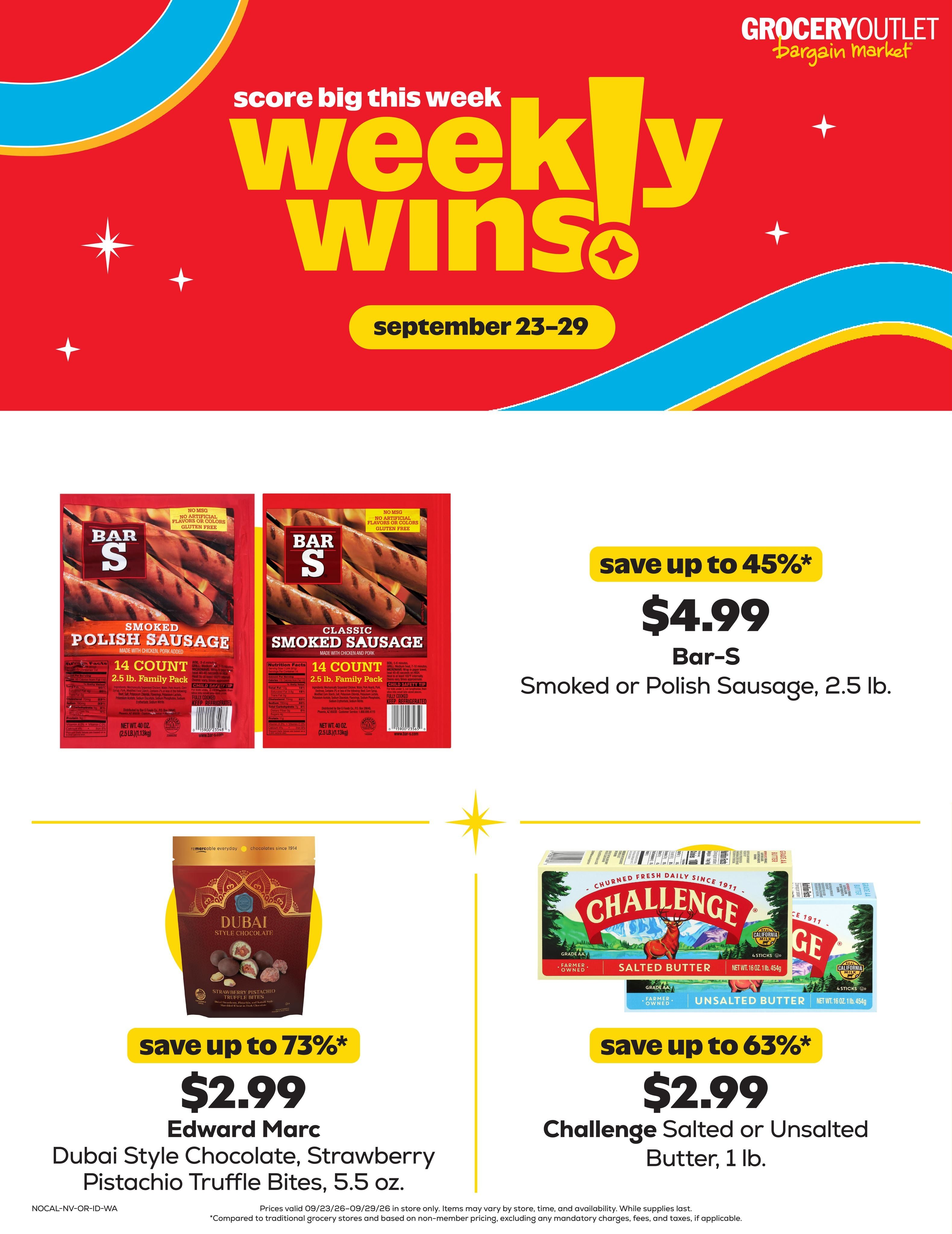 Grocery Outlet (Lincoln Area, CA) Weekly Ad September 23 - 29, 2026