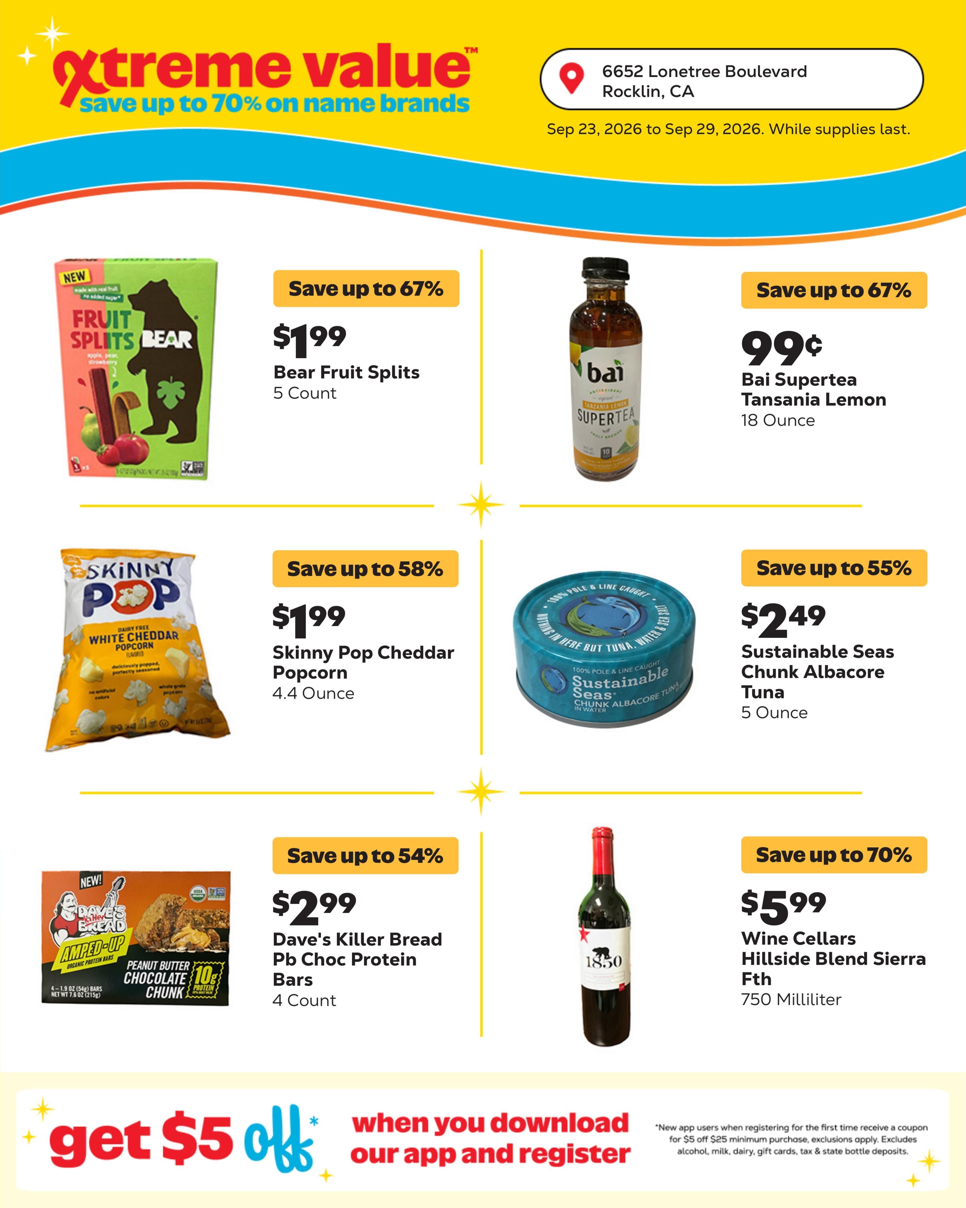 Grocery Outlet (Lincoln Area, CA) Weekly Ad September 23 - 29, 2026