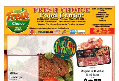 Fresh Choice Food Center Weekly Ad September 29 - October 19, 2026