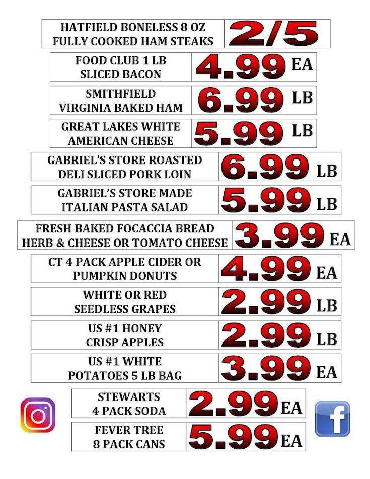 Gabriel's Supermarkets Weekly Ad September 27 - October 3, 2026