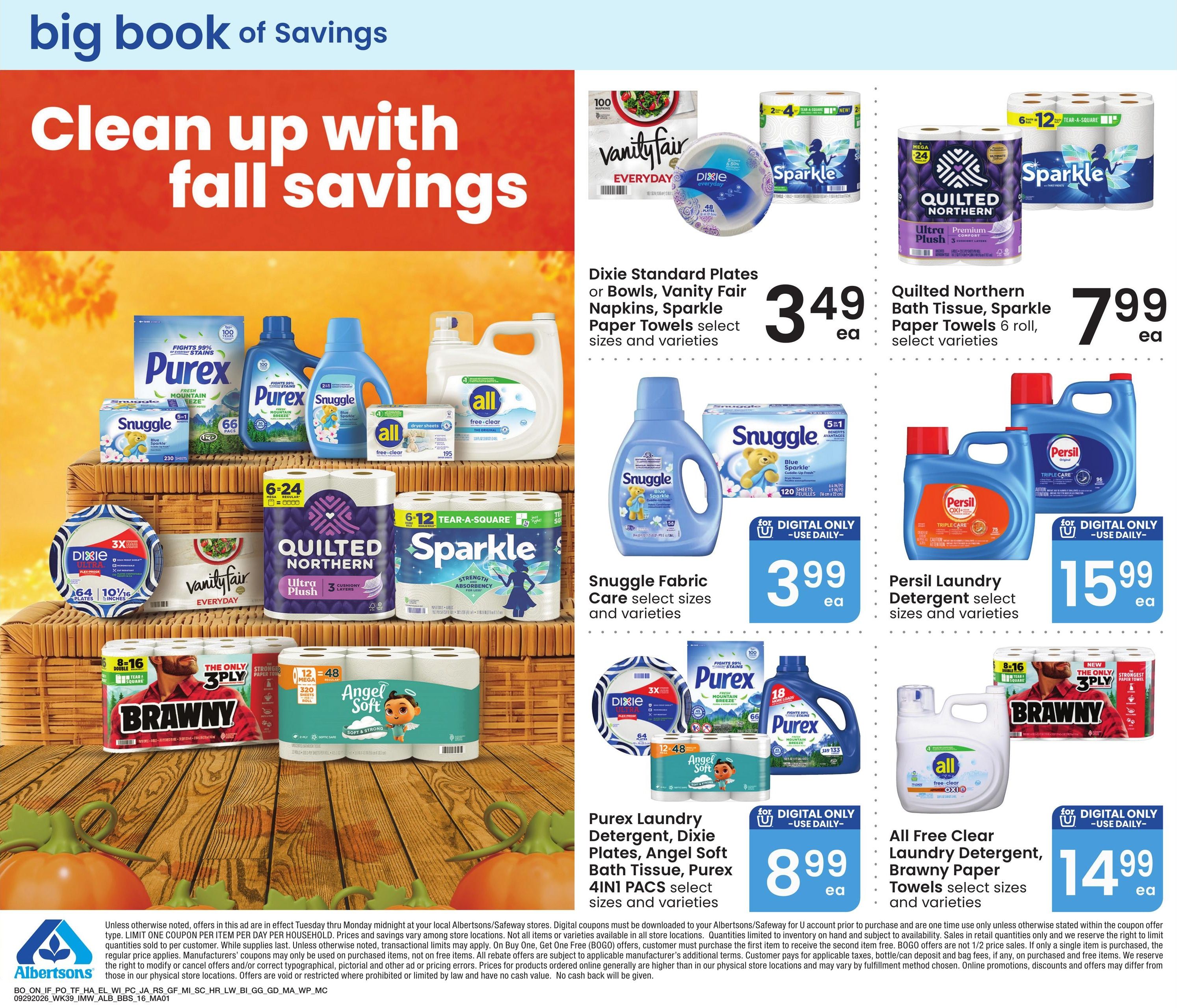 Albertsons (Aberdeen Area, ID) Big Book of Savings Weekly Ad September 29 - October 26, 2026