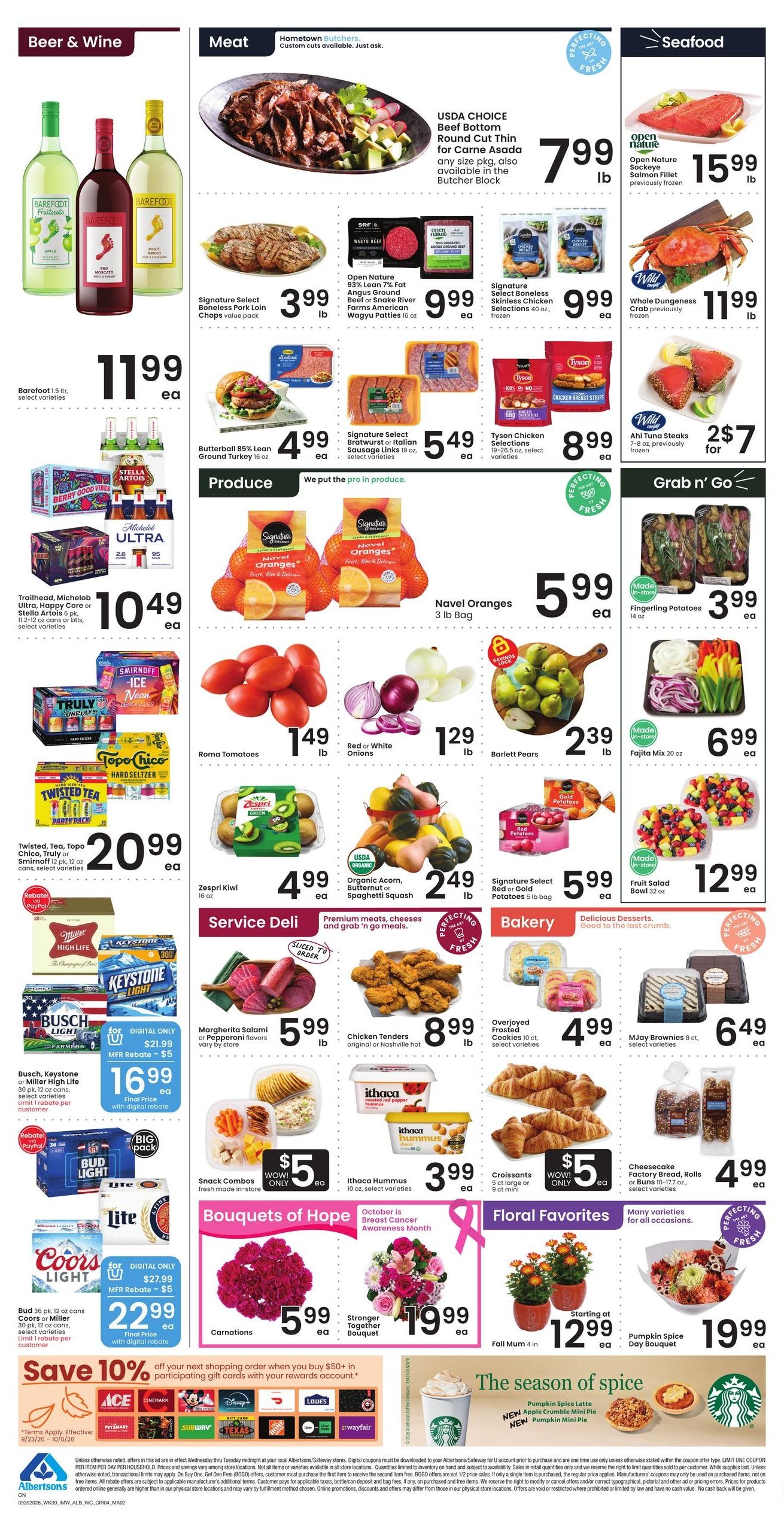Albertsons (Ontario Area, OR) Weekly Ad September 30 - October 6, 2026