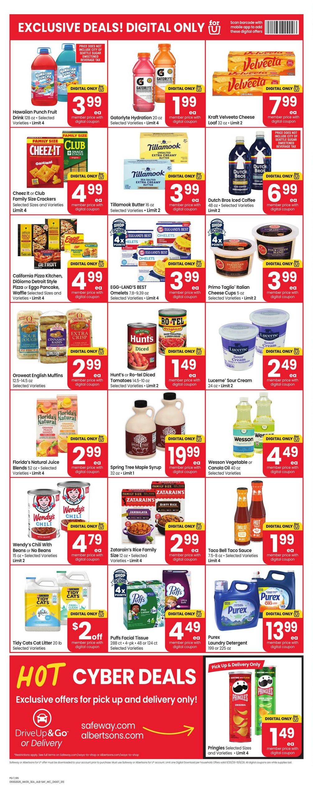 Albertsons (Bellevue-Seattle Area, WA) Weekly Ad September 30 - October 6, 2026