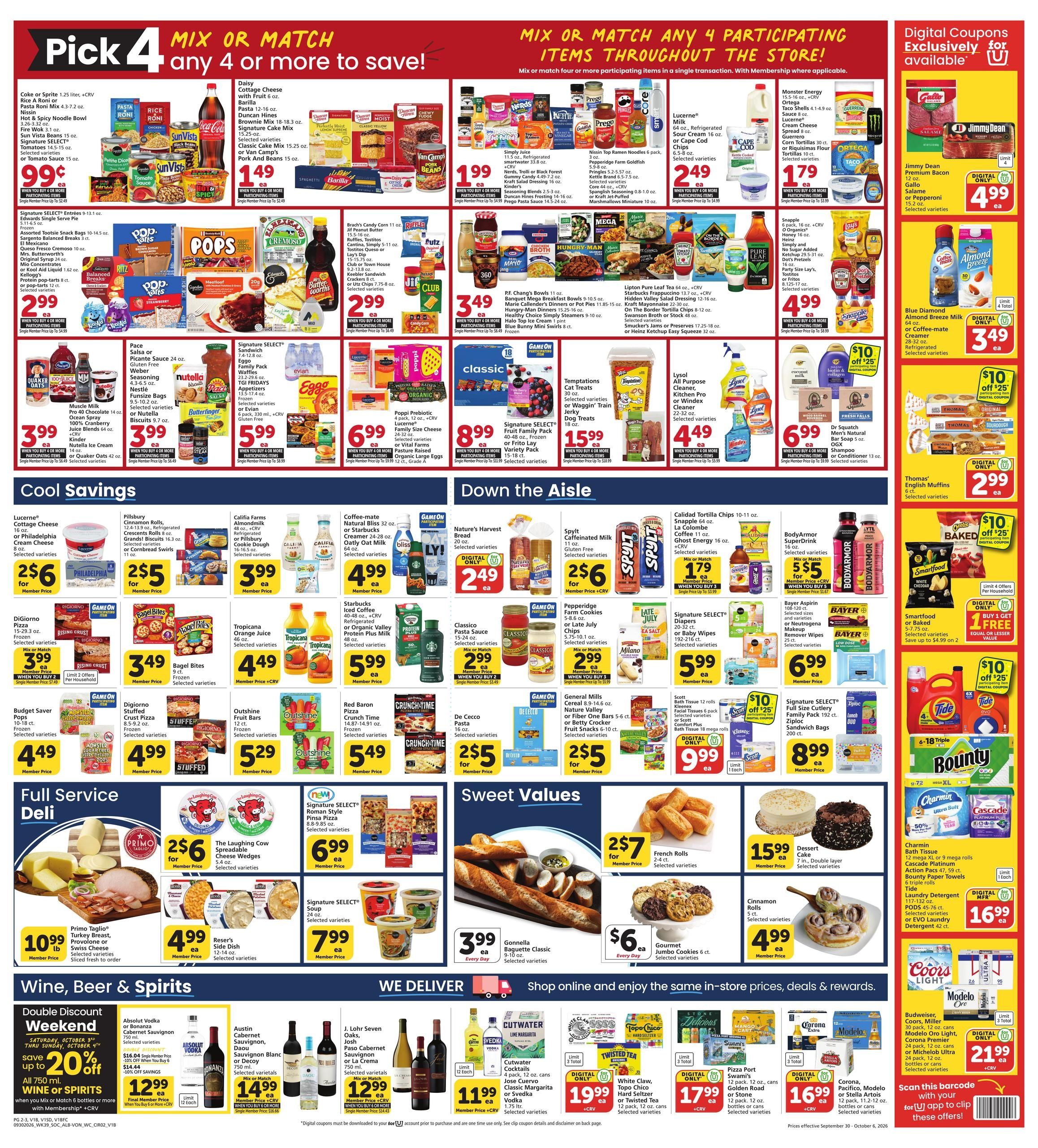 Albertsons (Carlsbad Area, CA) Weekly Ad September 30 - October 6, 2026