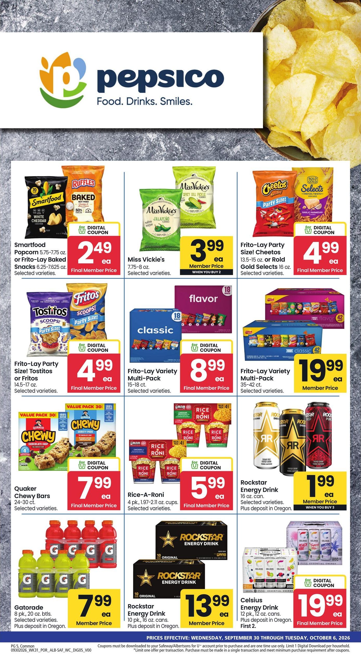 Albertsons (Vancouver Area, WA) Weekly Ad September 30 - October 6, 2026