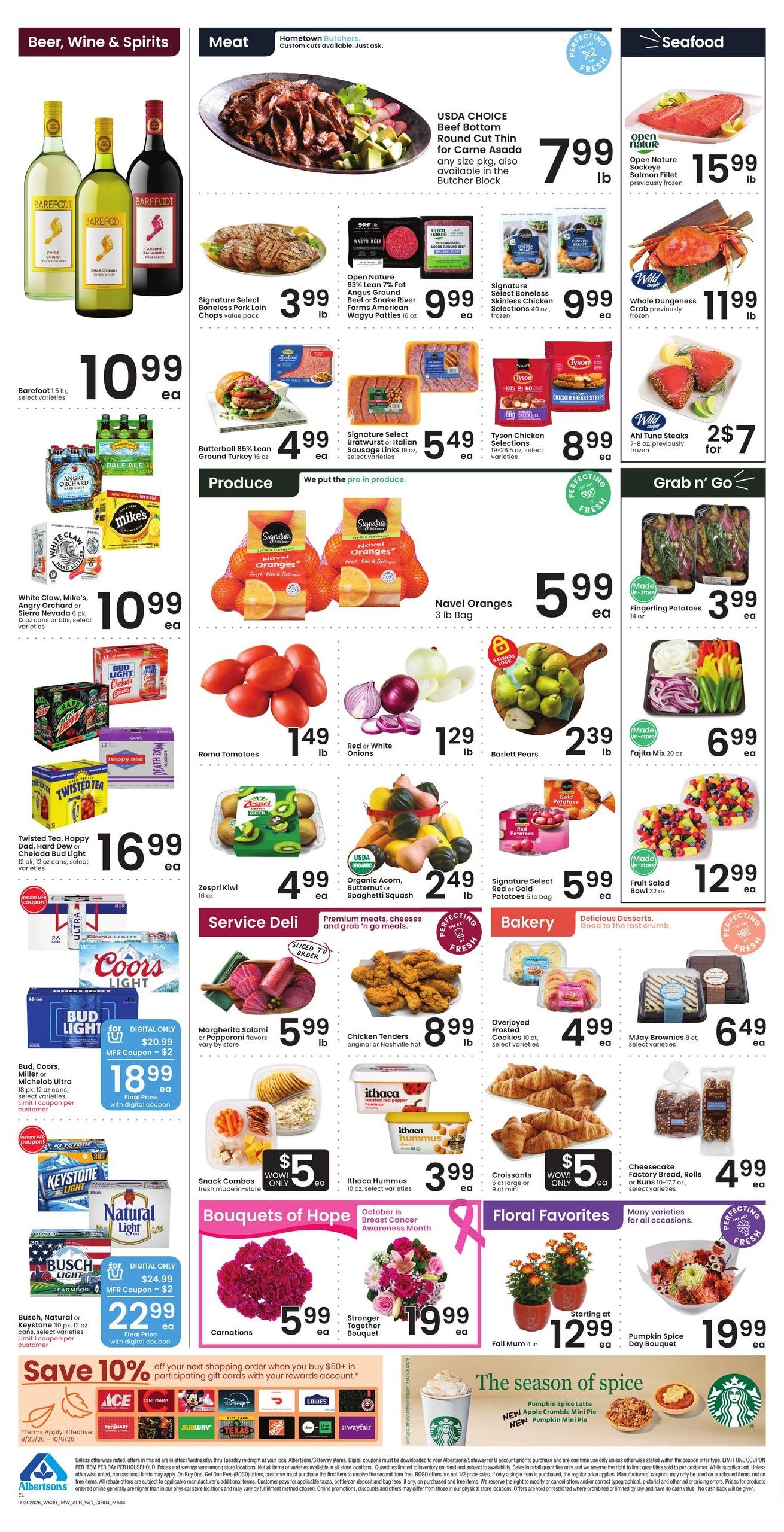 Albertsons (Elko Area, NV) Weekly Ad September 30 - October 6, 2026