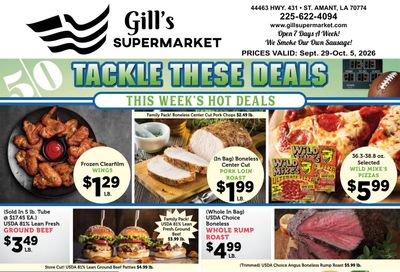 Gill's Supermarket Weekly Ad September 29 - October 5, 2026