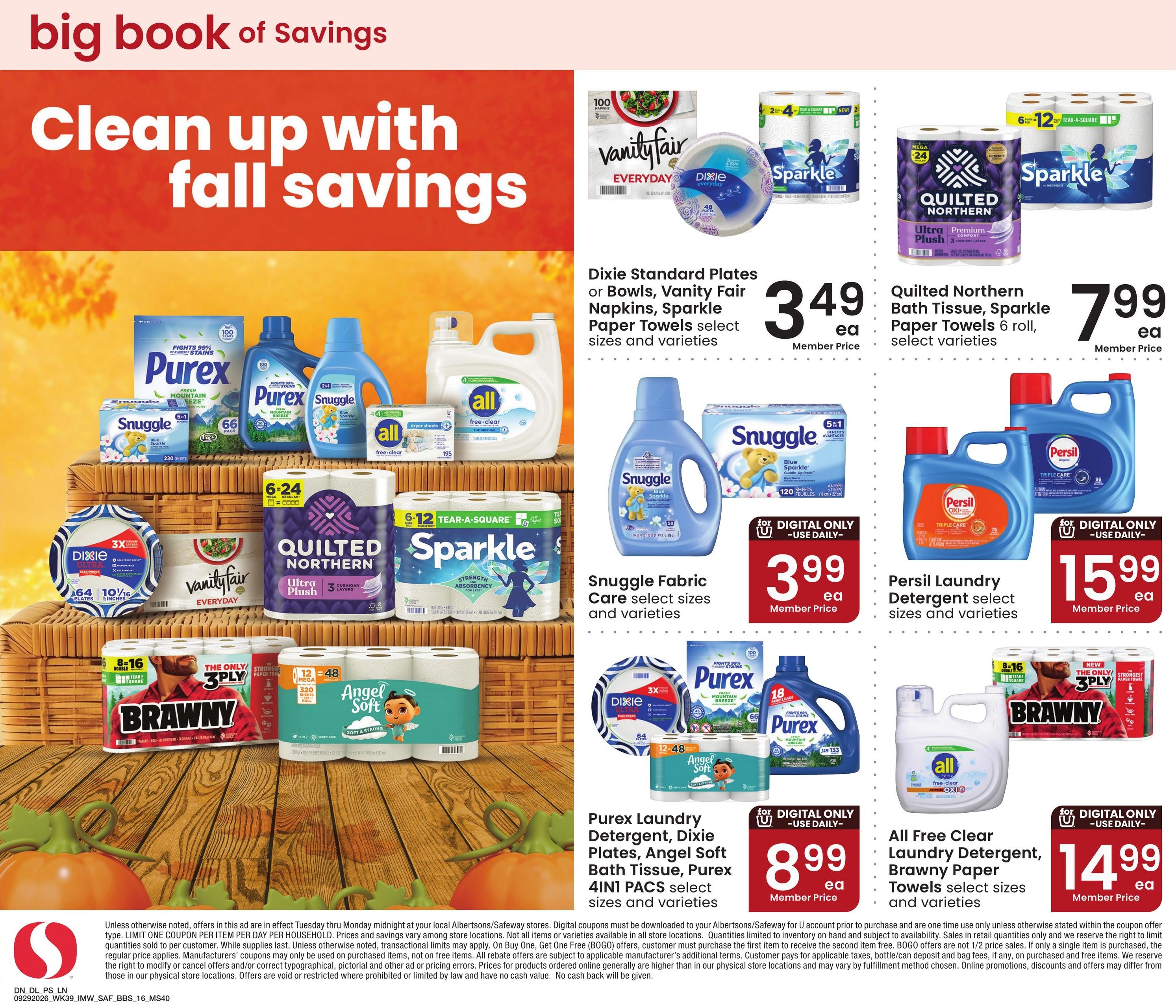 Safeway (Alder Area, MT) Big Book of Savings Weekly Ad September 29 - October 26, 2026