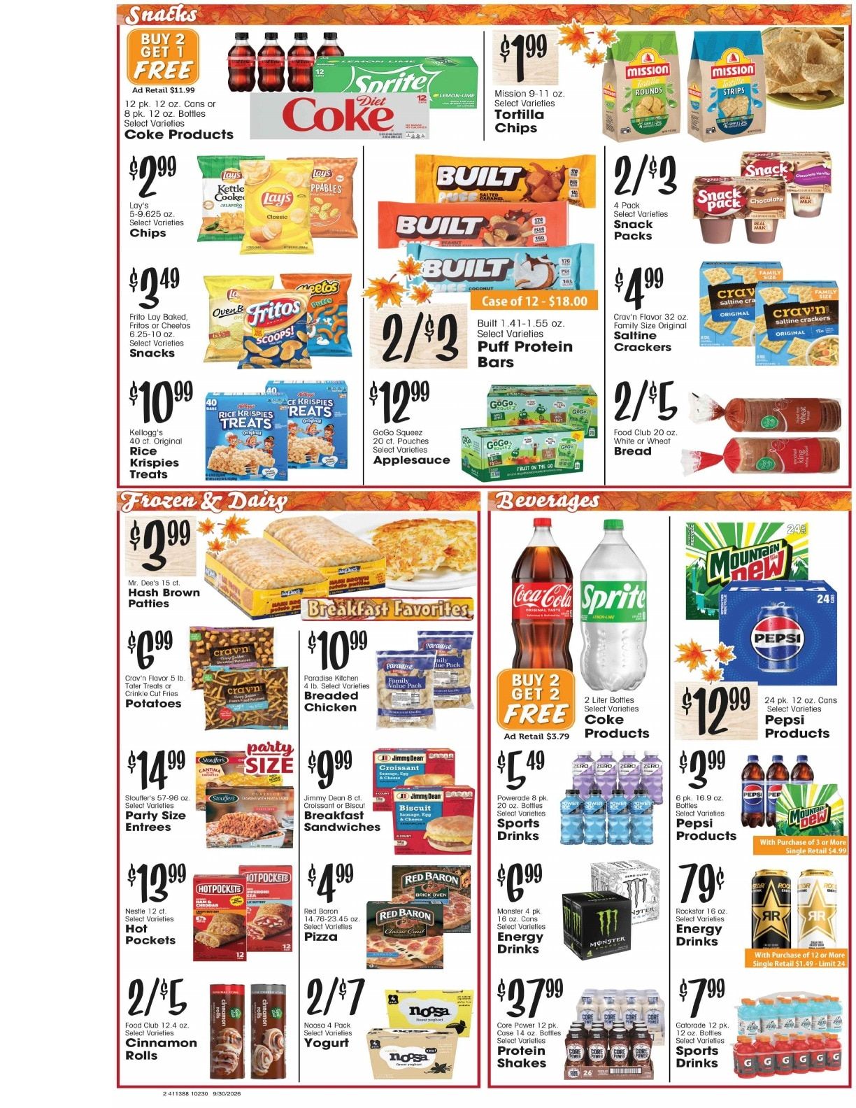 Barrett's Foodtown Weekly Ad September 30 - October 6, 2026
