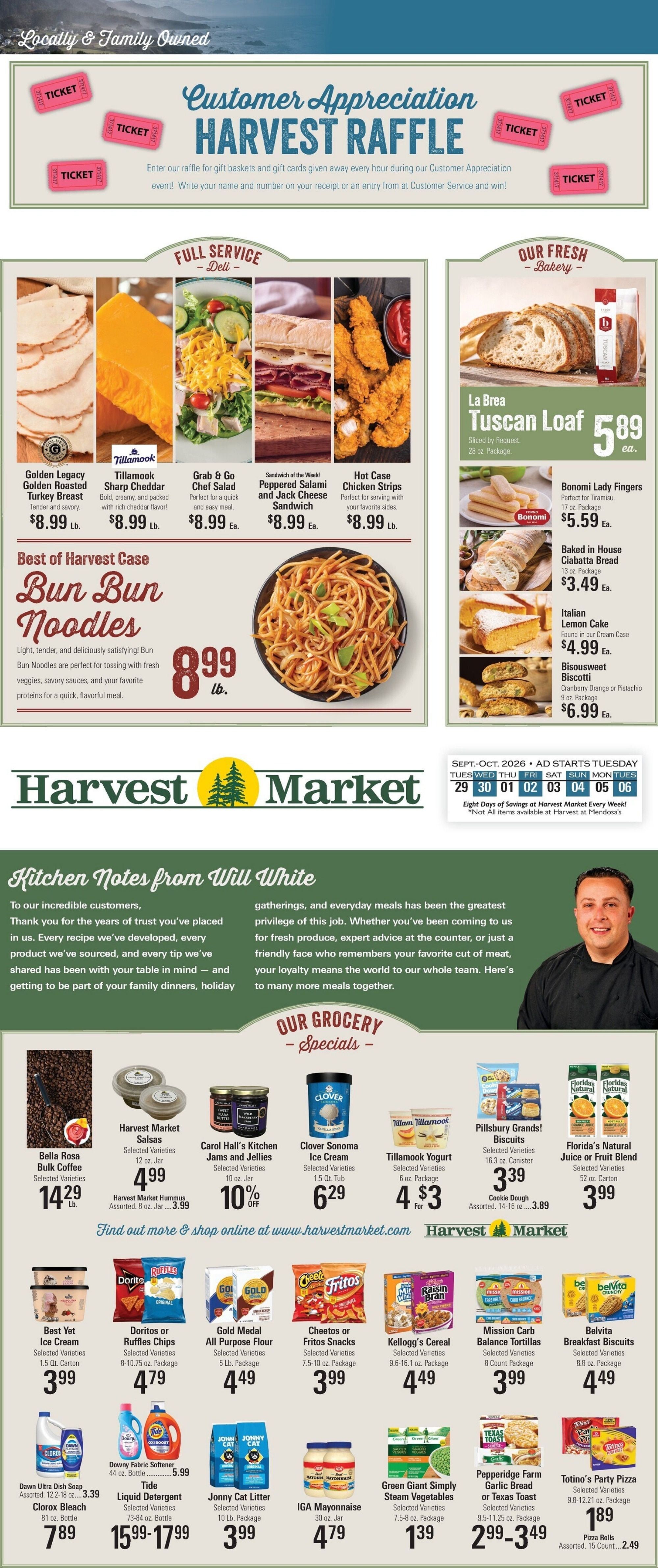 Harvest Market Fort Bragg Weekly Ad September 29 - October 6, 2026