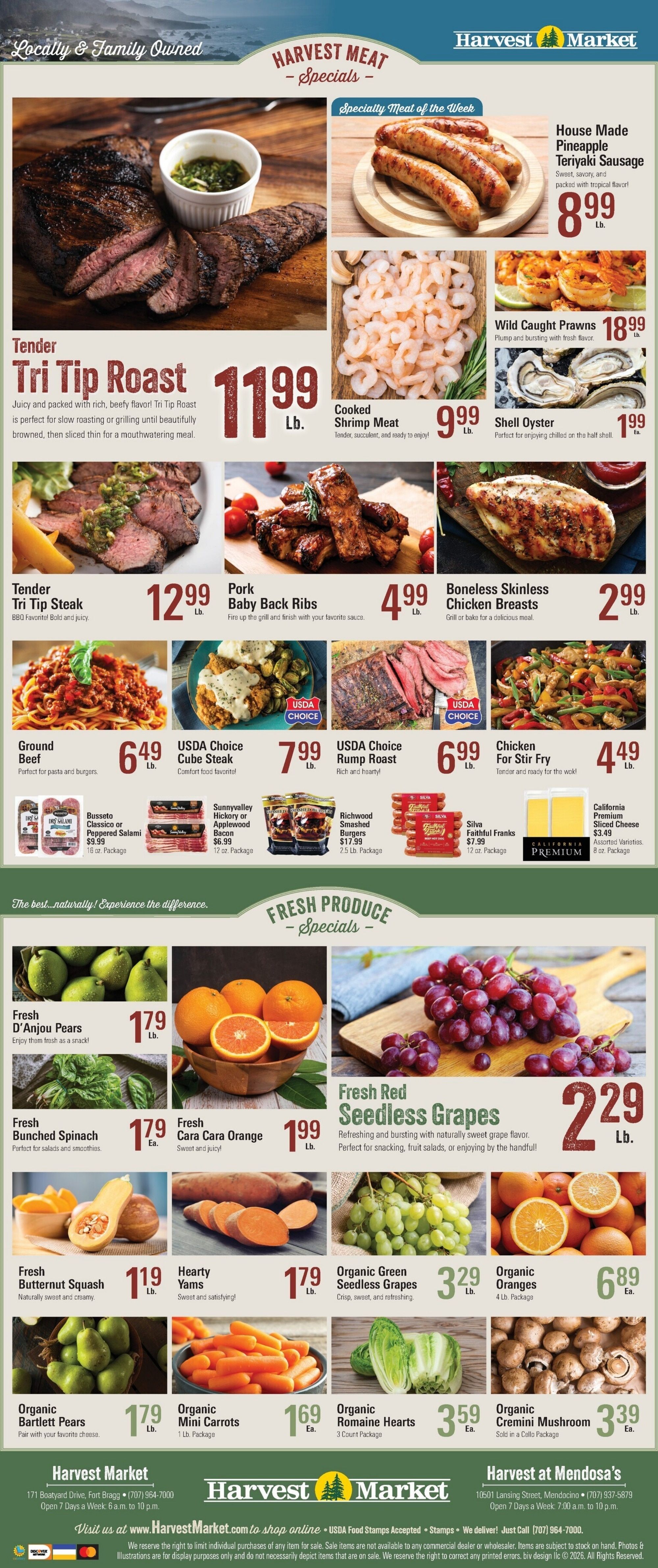 Harvest Market Fort Bragg Weekly Ad September 29 - October 6, 2026