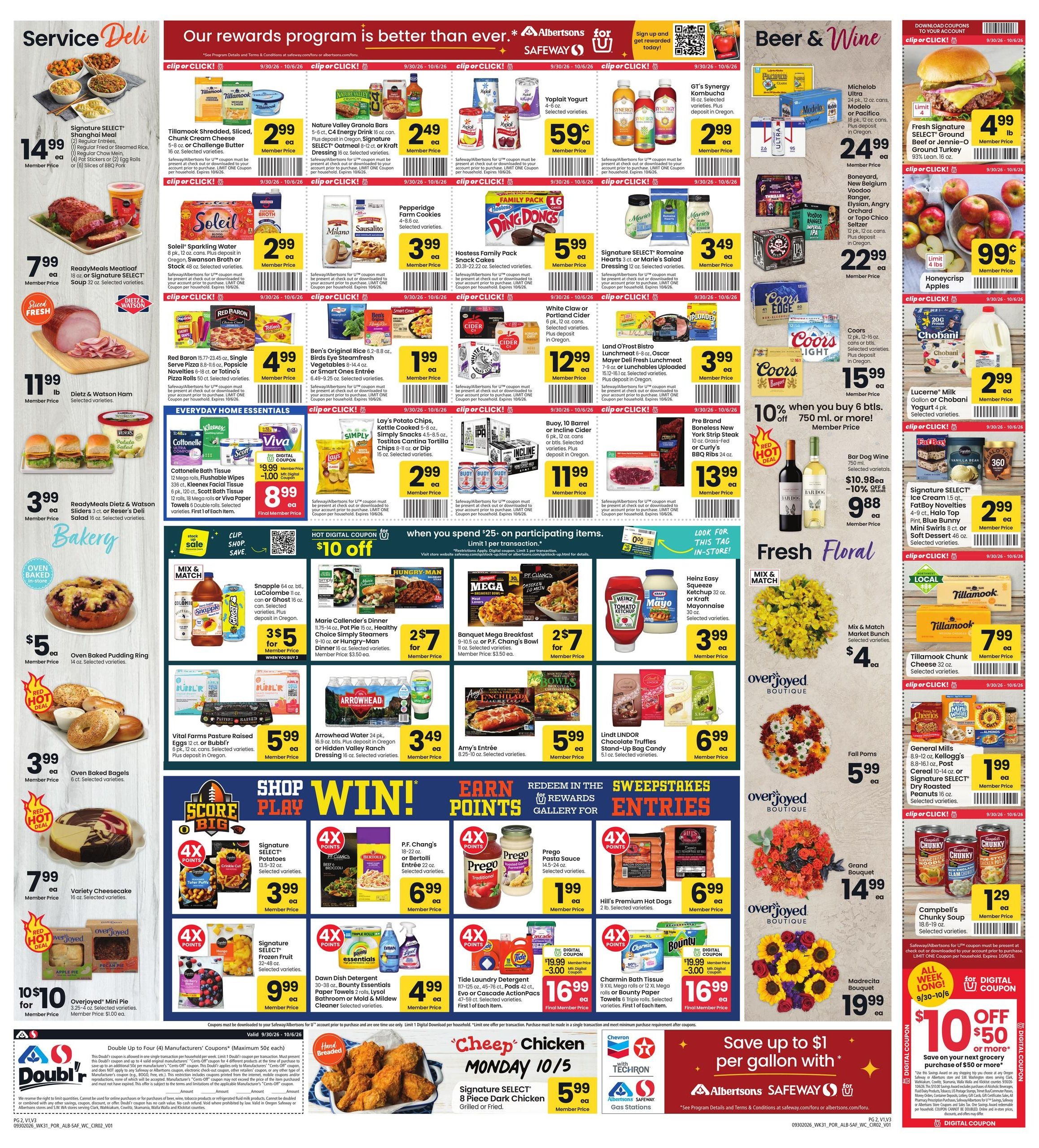 Albertsons (Bend Area, OR) Weekly Ad September 30 - October 6, 2026