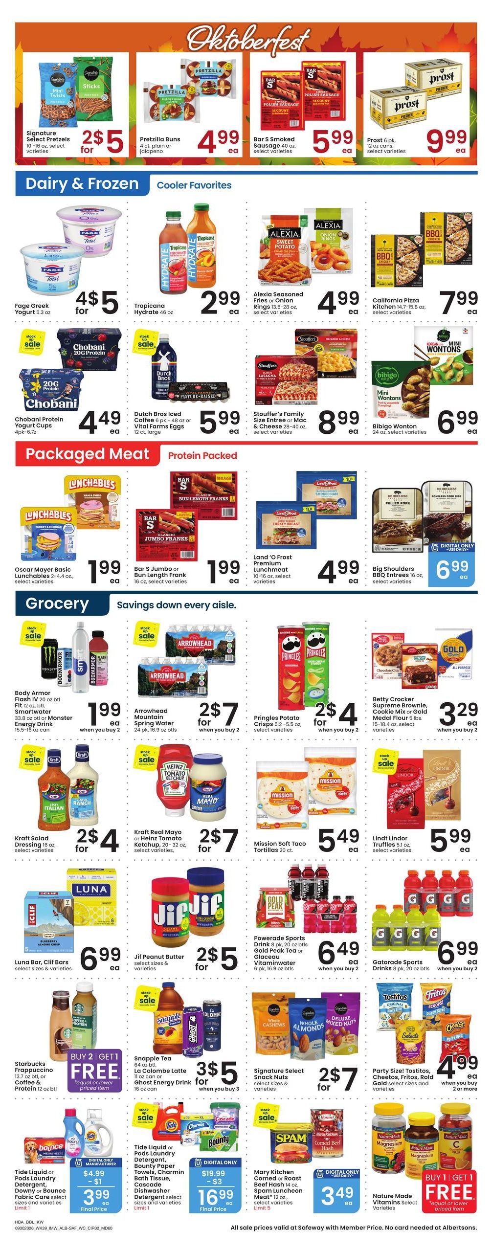 Albertsons (Big Timber Area, MT) Weekly Ad September 30 - October 6, 2026
