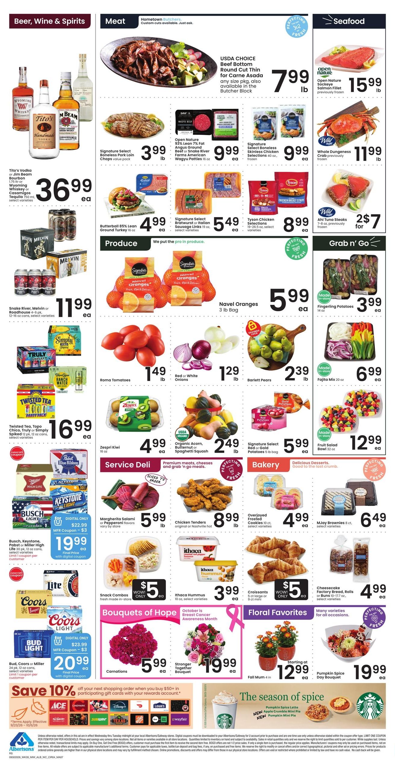 Albertsons (Rock Springs Area, WY) Weekly Ad September 30 - October 6, 2026