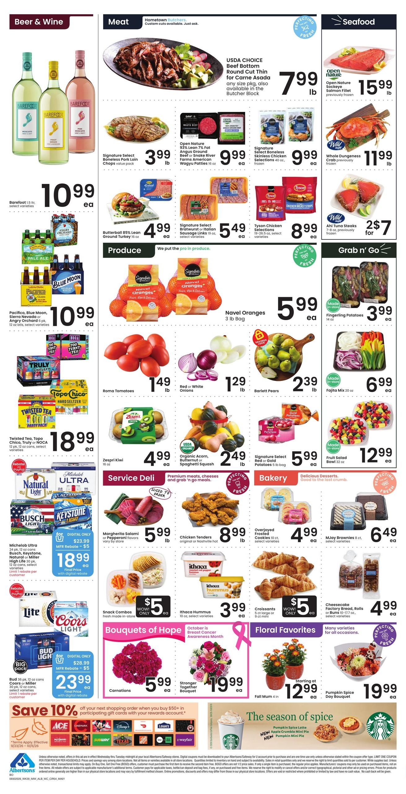 Albertsons Weekly Ad September 30 - October 6, 2026