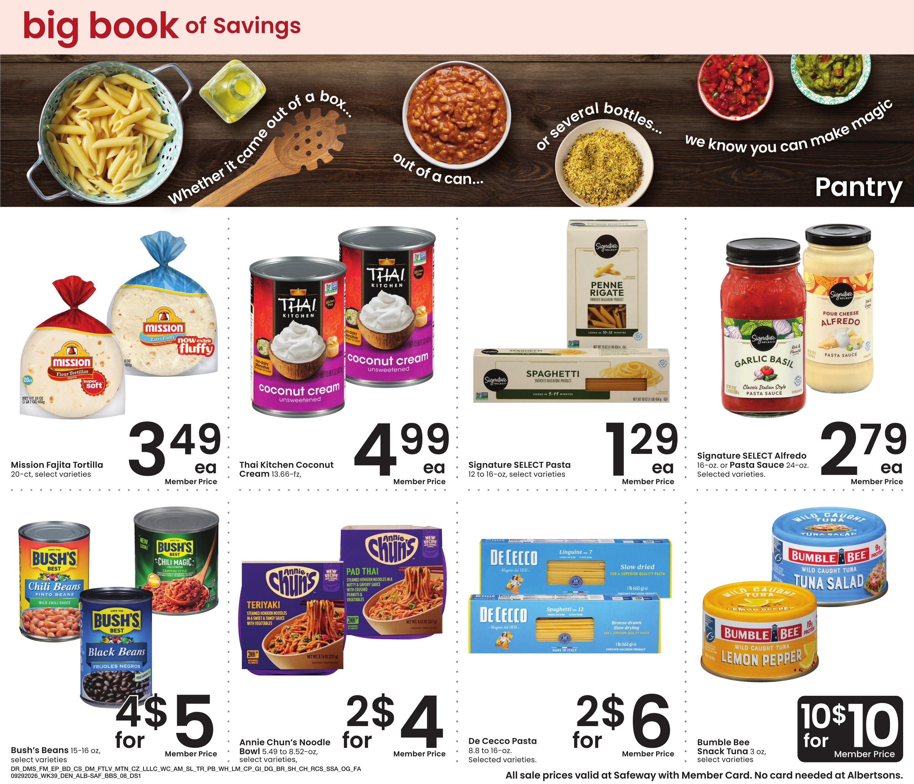 Albertsons (Ignacio Area, CO) Big Book of Savings Weekly Ad September 29 - October 26, 2026