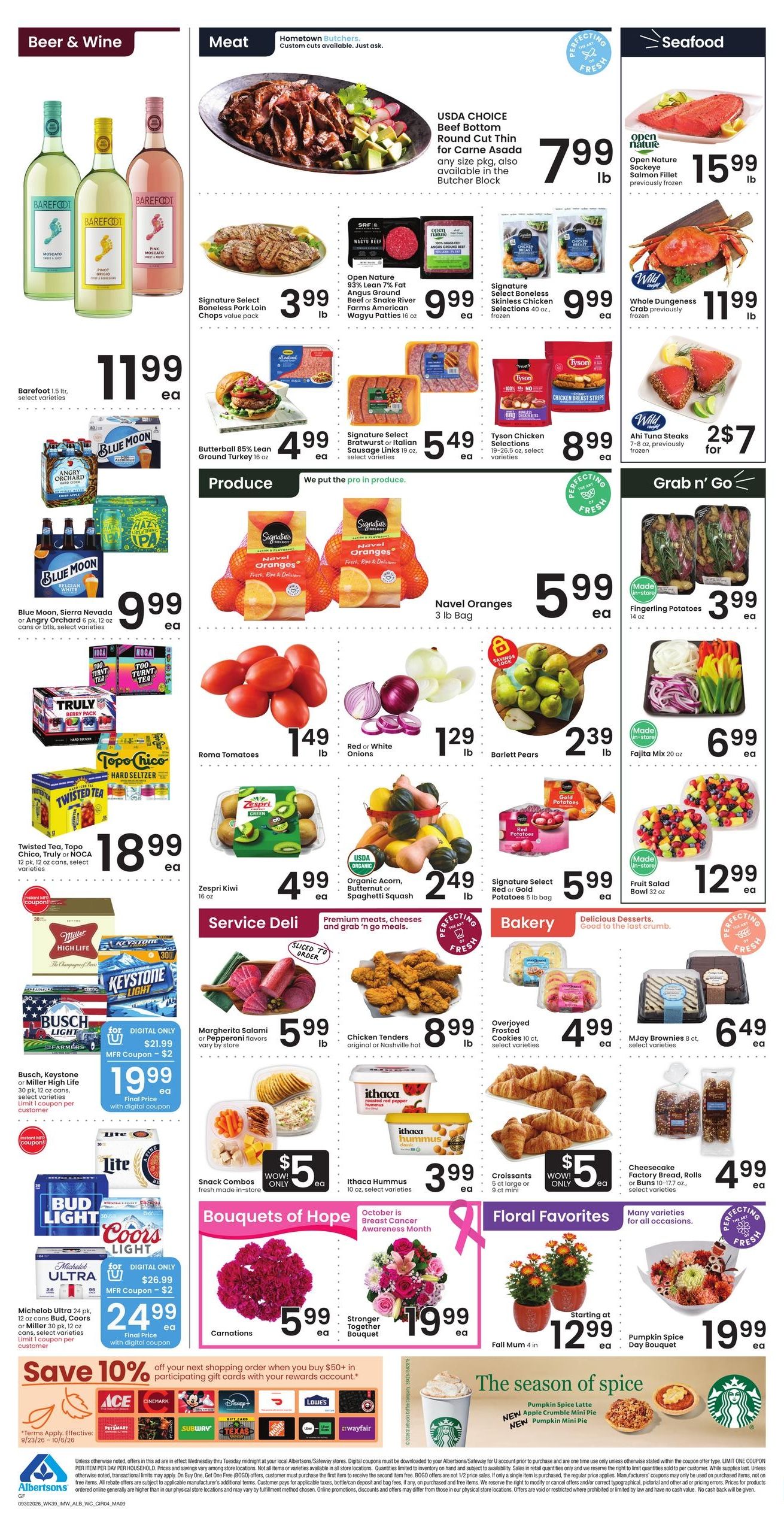 Albertsons (Malmstrom Afb Area, MT) Weekly Ad September 30 - October 6, 2026