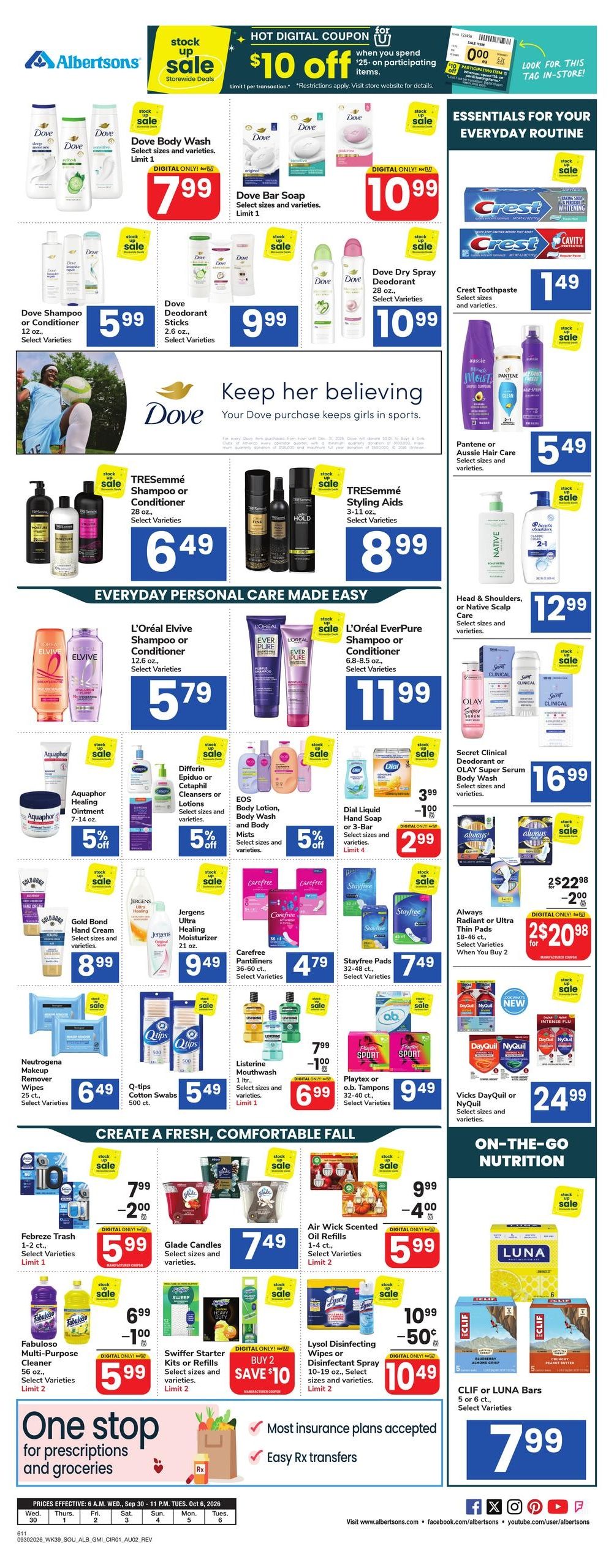 Albertsons (Texarkana Area, AR) Weekly Ad September 30 - October 6, 2026
