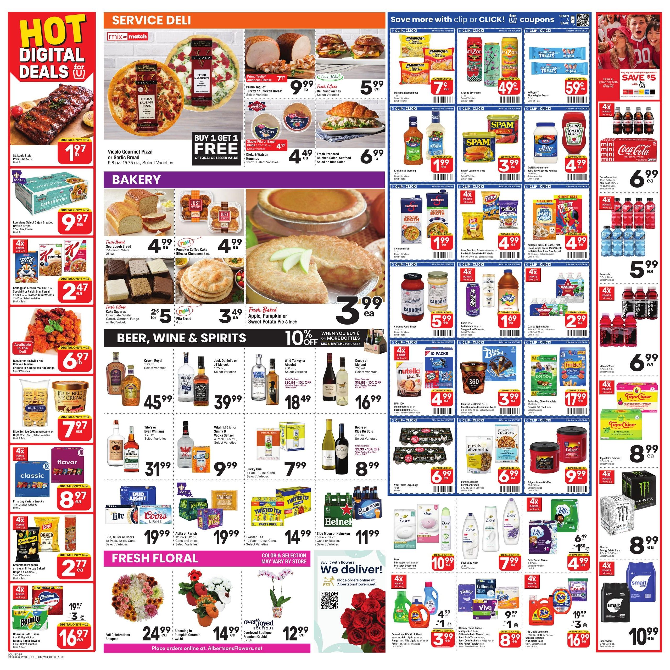 Albertsons (Baton Rouge Area, LA) Weekly Ad September 30 - October 6, 2026