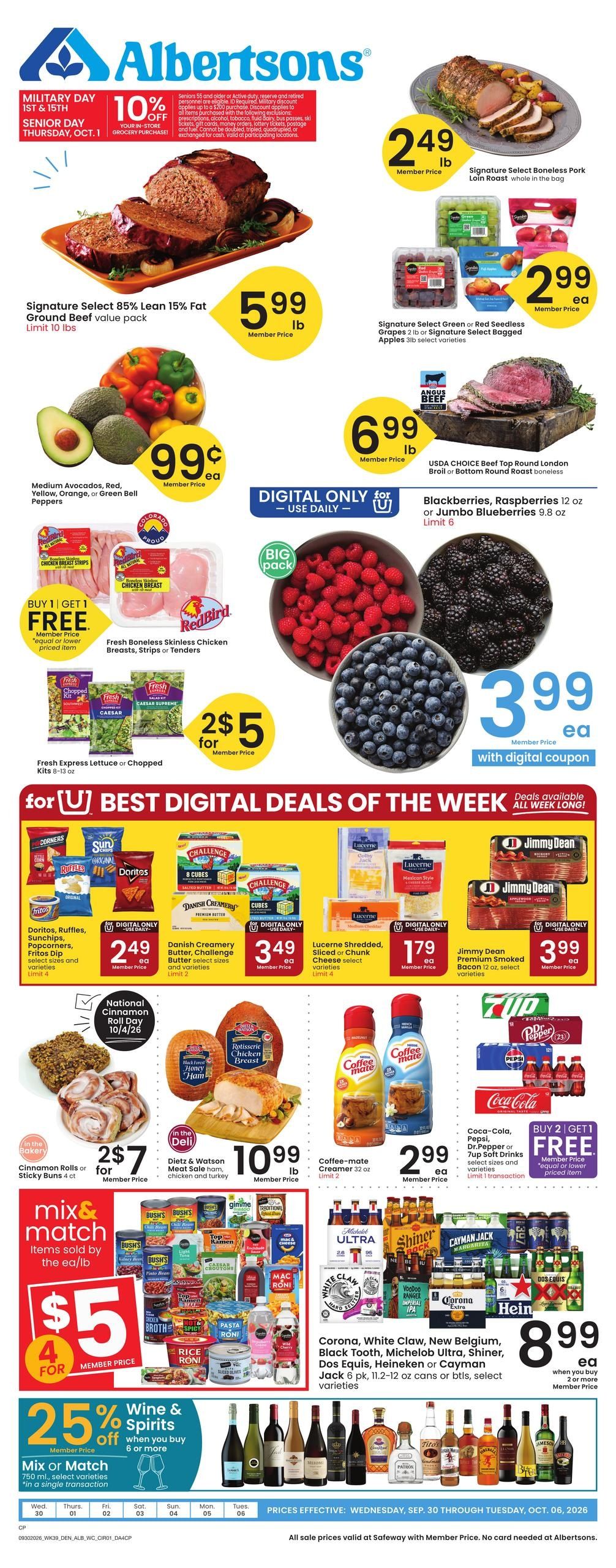 Albertsons (Casper Area, WY) Weekly Ad September 30 - October 6, 2026