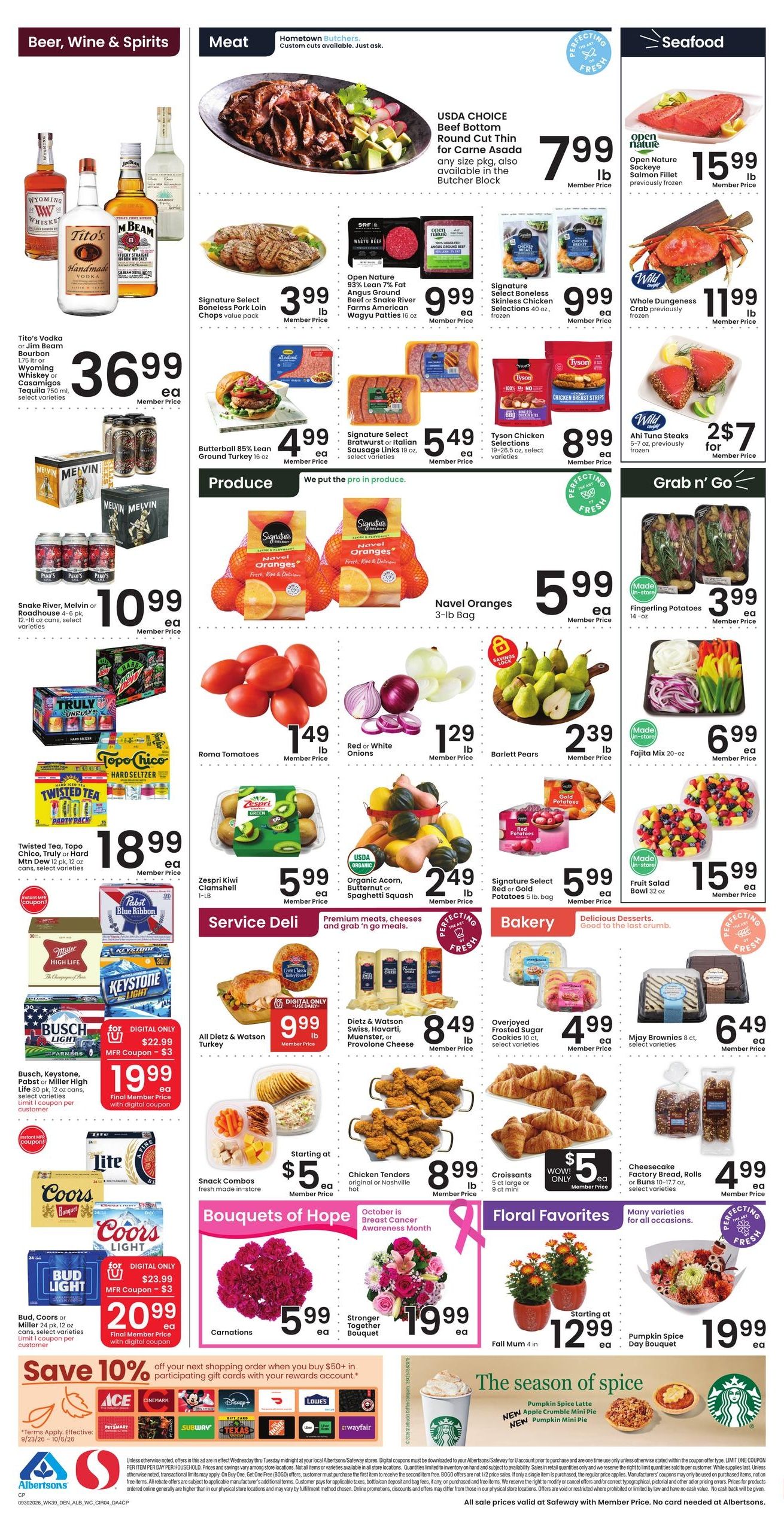 Albertsons (Casper Area, WY) Weekly Ad September 30 - October 6, 2026