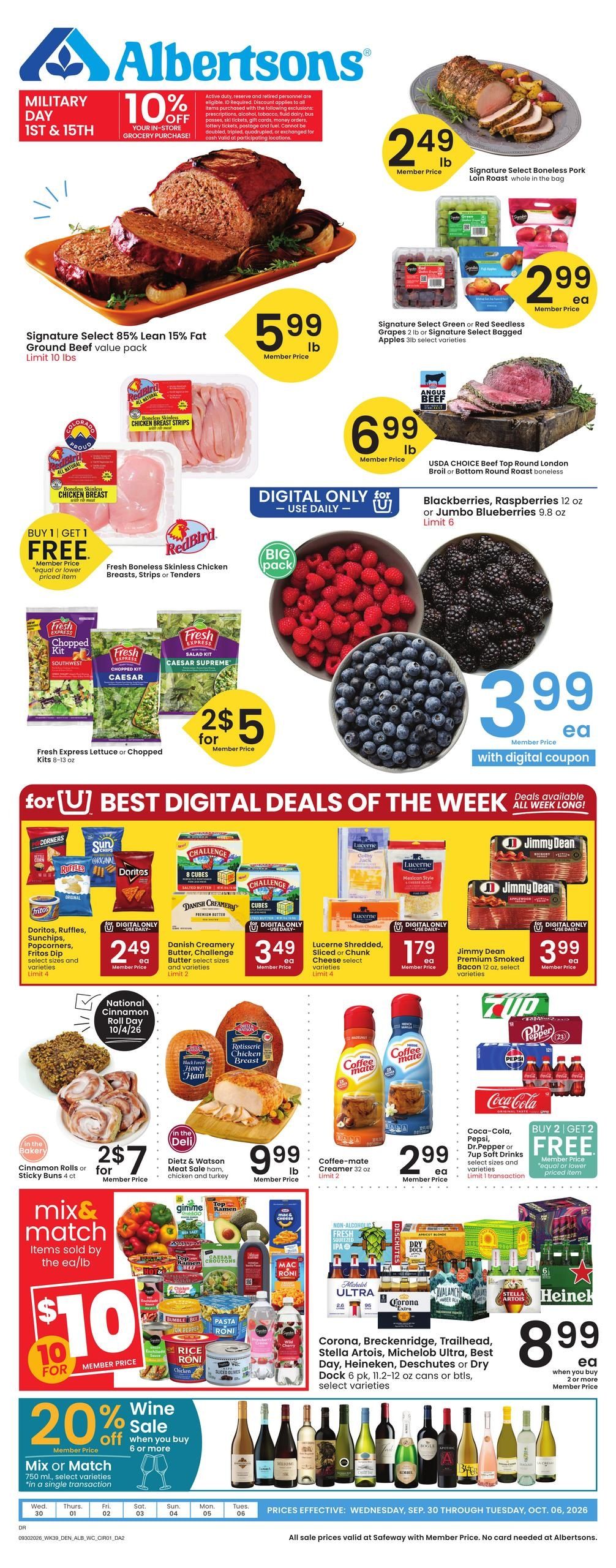Albertsons (Ignacio Area, CO) Weekly Ad September 30 - October 6, 2026