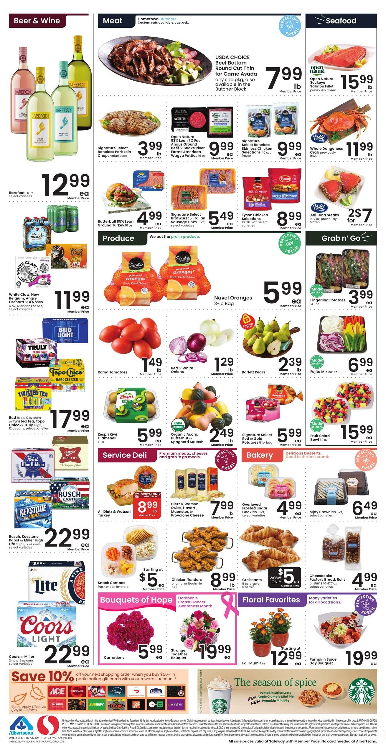 Albertsons (Ignacio Area, CO) Weekly Ad September 30 - October 6, 2026