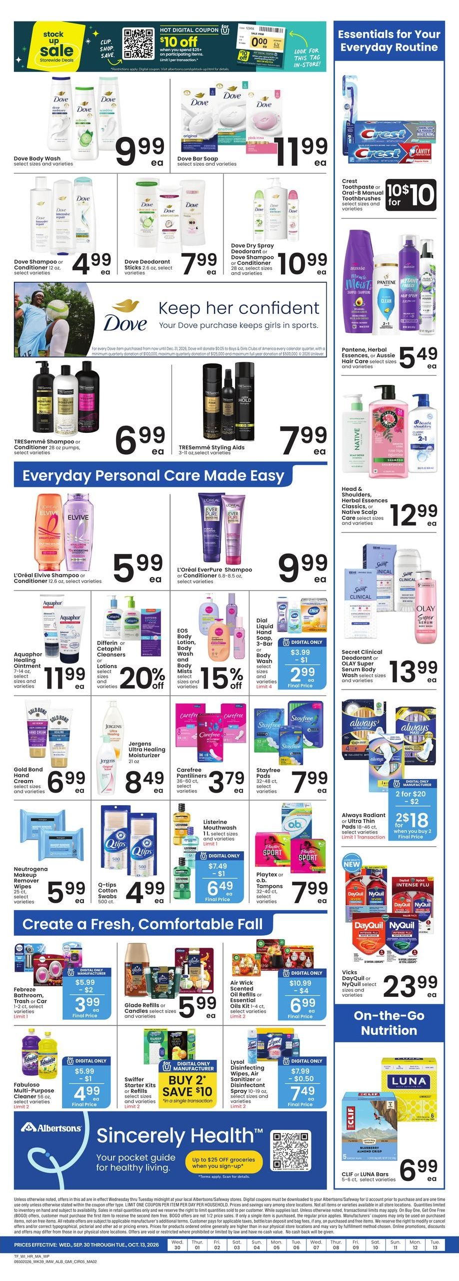 Albertsons (Twin Falls Area, ID) Weekly Ad September 30 - October 6, 2026