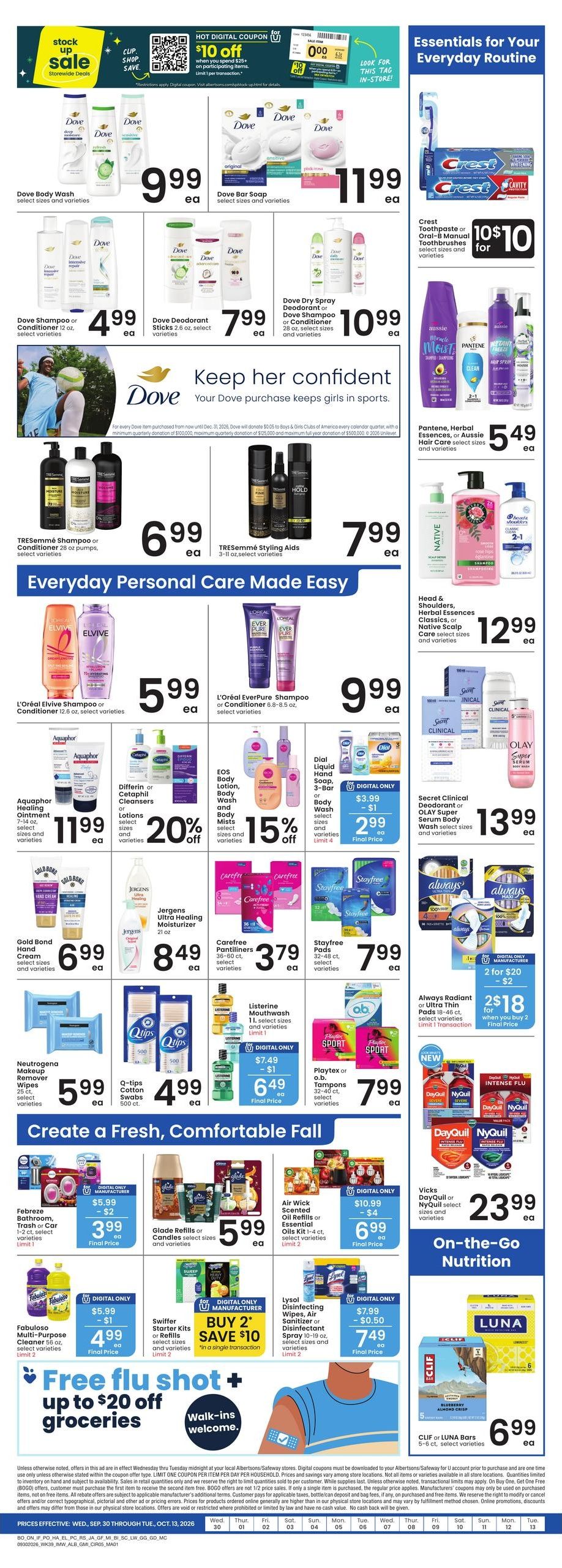 Albertsons (Aberdeen Area, ID) Weekly Ad September 30 - October 6, 2026