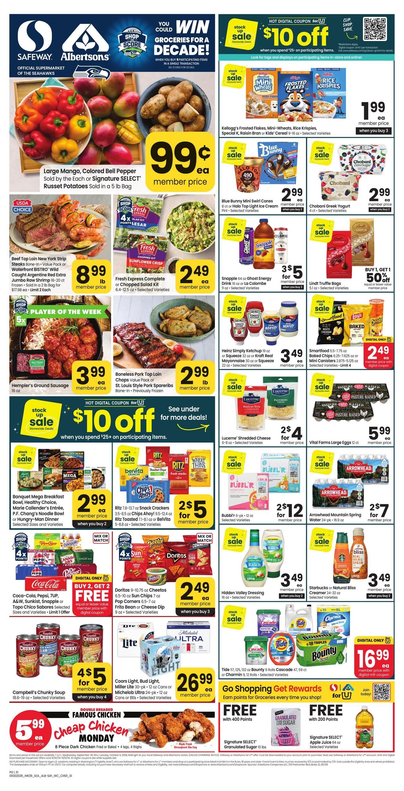 Albertsons (Everett Area, WA) Weekly Ad September 30 - October 6, 2026