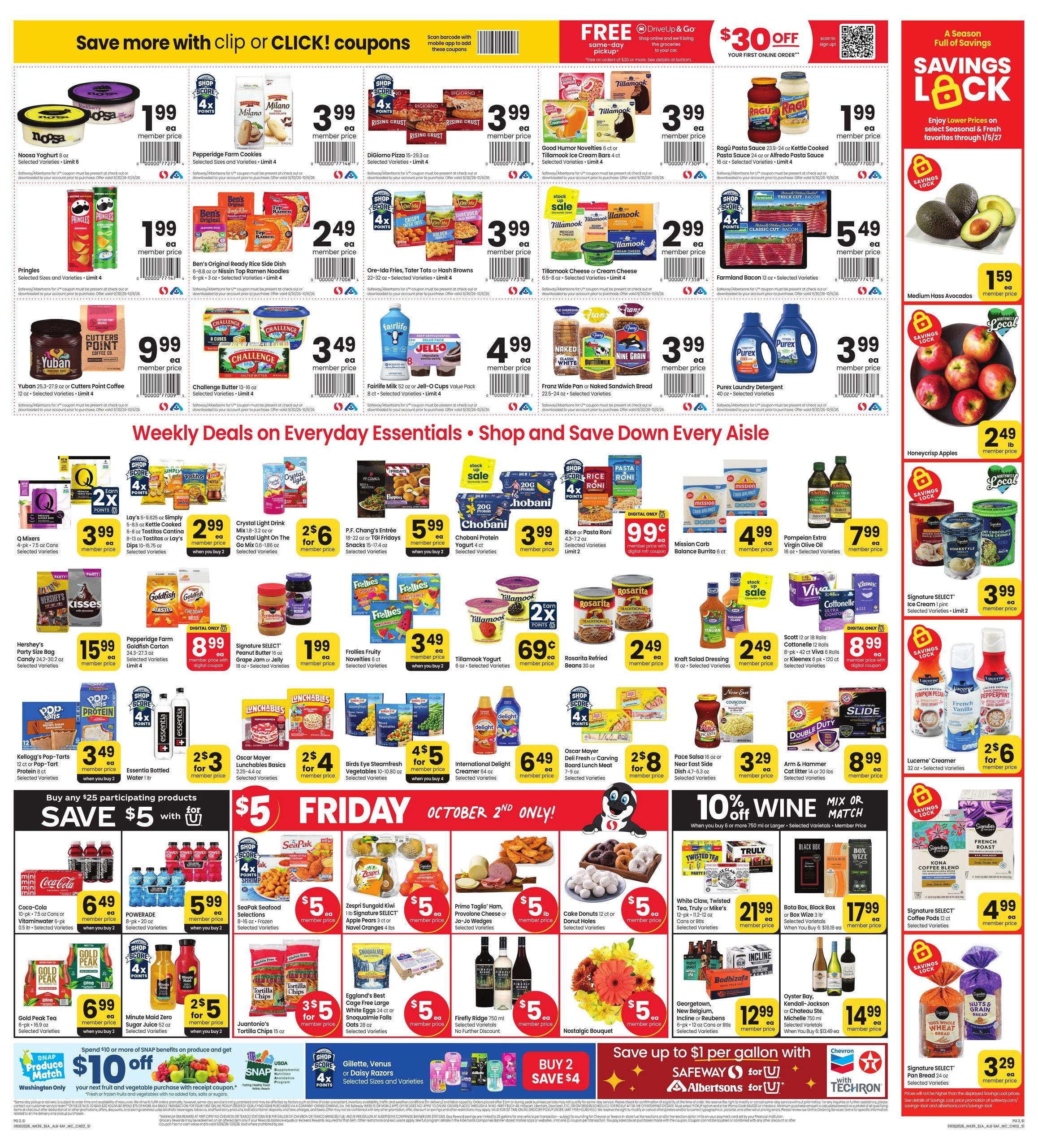 Albertsons (Everett Area, WA) Weekly Ad September 30 - October 6, 2026