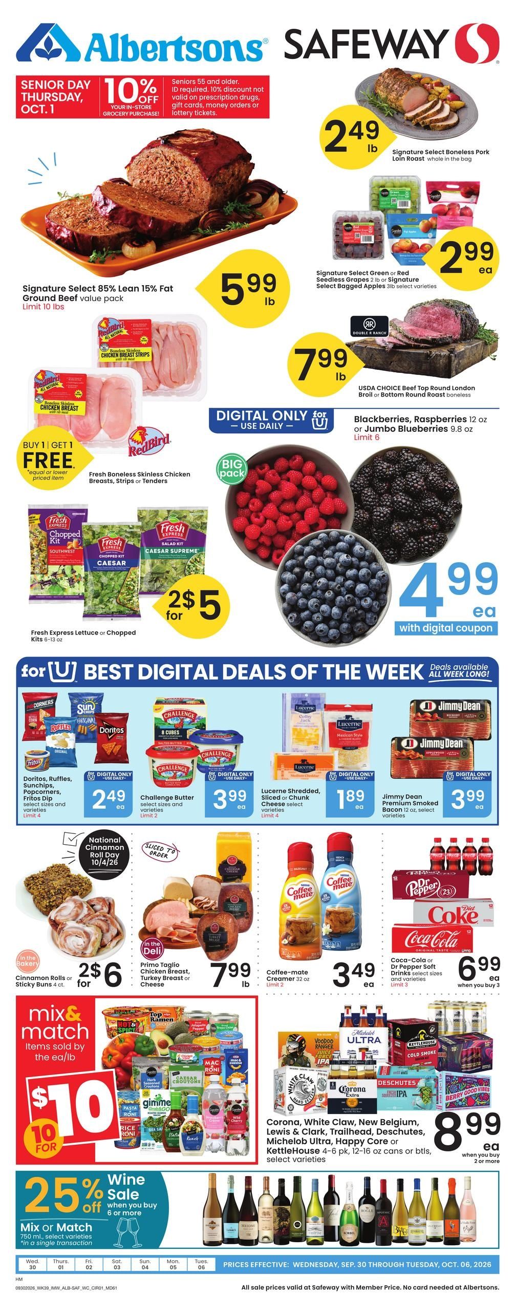 Albertsons (Hamilton Area, MT) Weekly Ad September 30 - October 6, 2026