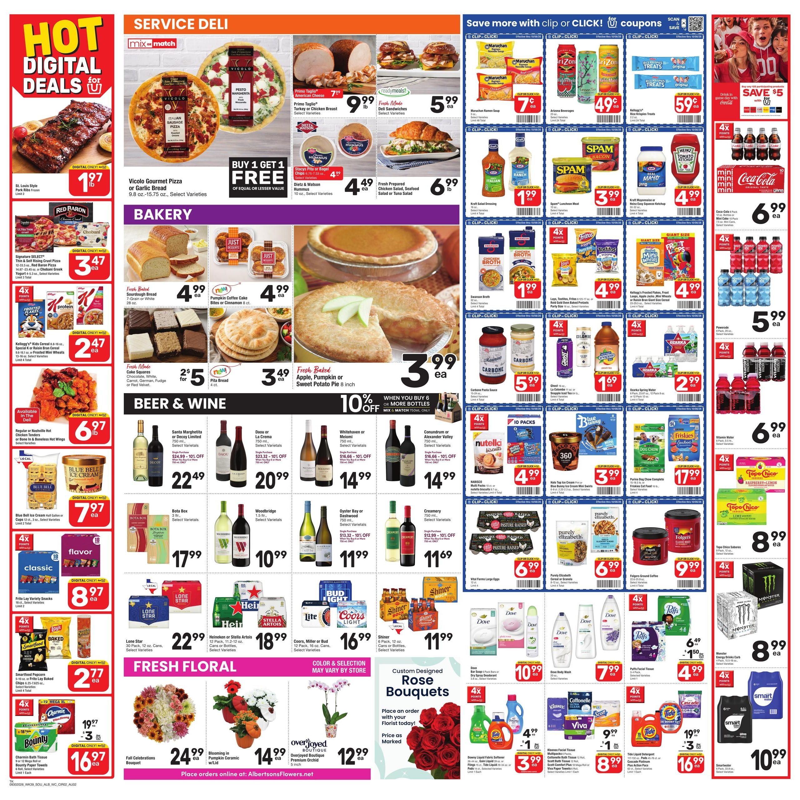 Albertsons (Linden Area, TX) Weekly Ad September 30 - October 6, 2026