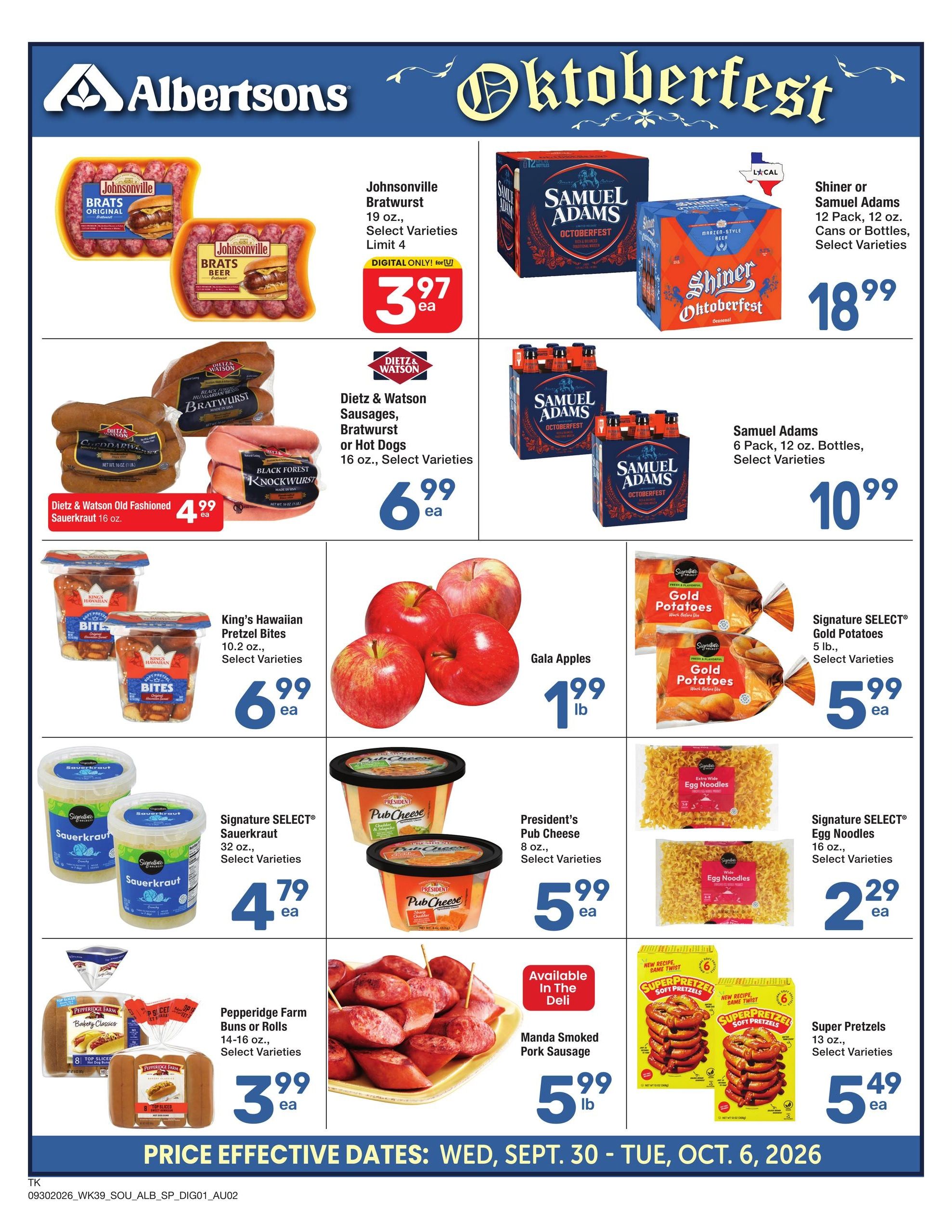 Albertsons (Linden Area, TX) Weekly Ad September 30 - October 6, 2026