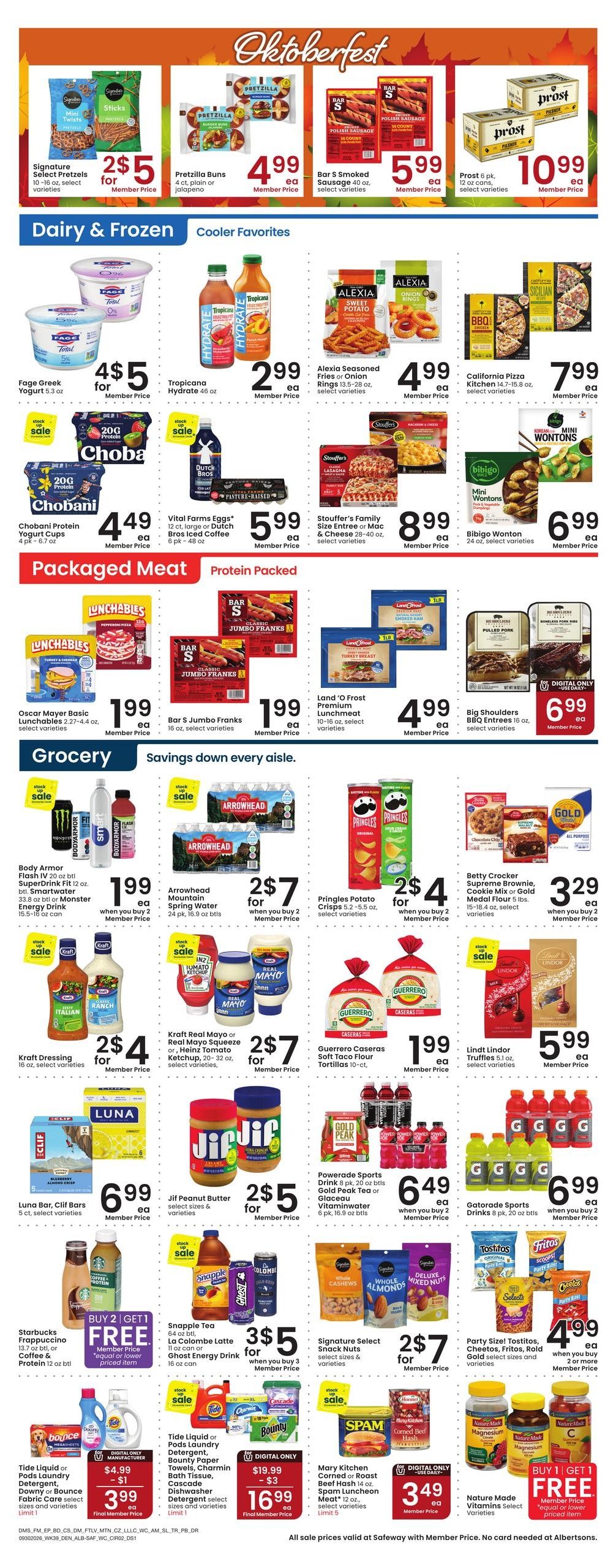 Albertsons (Pueblo Area, CO) Weekly Ad September 30 - October 6, 2026