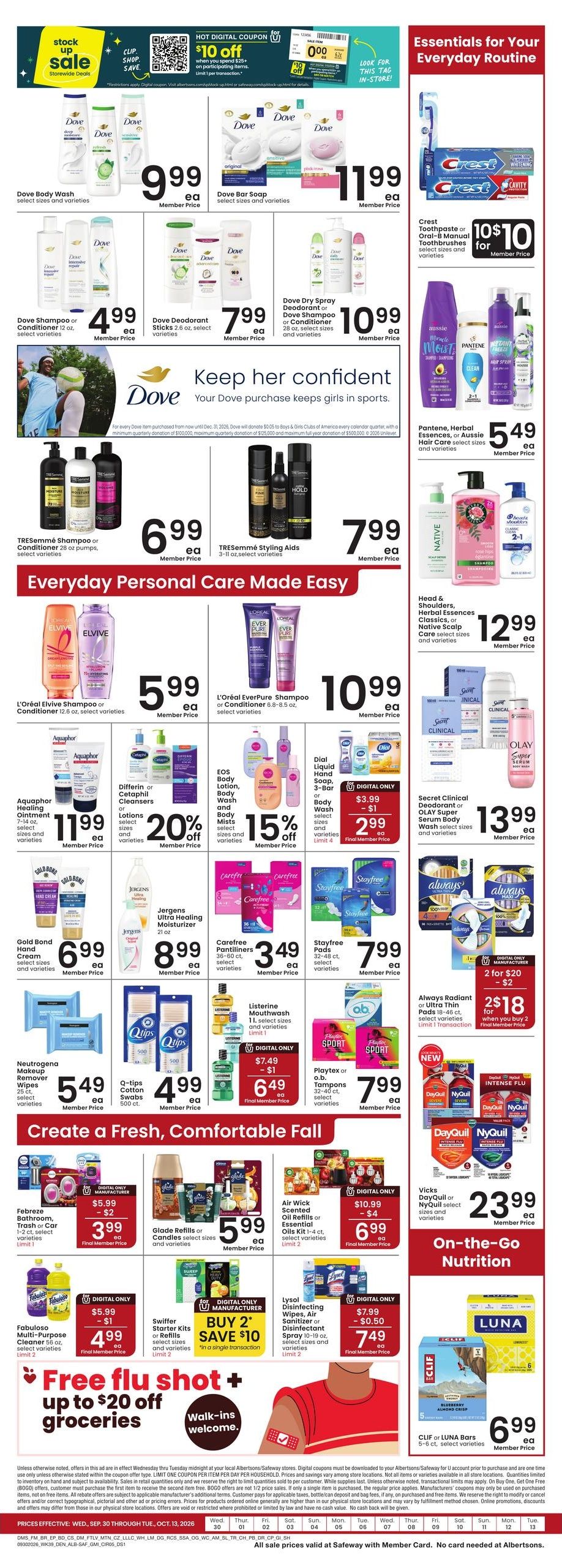 Albertsons (Pueblo Area, CO) Weekly Ad September 30 - October 6, 2026