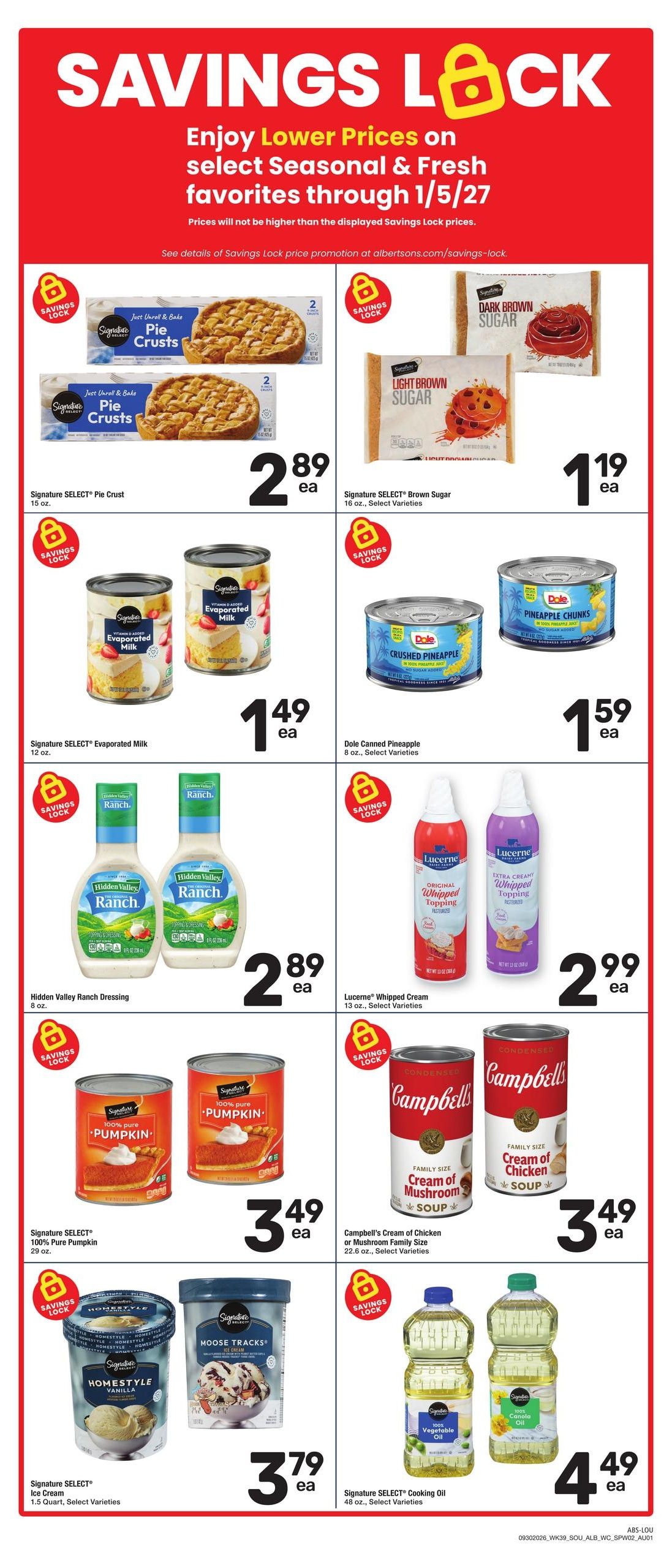 Albertsons (Shreveport Area, LA) Weekly Ad September 30 - October 6, 2026