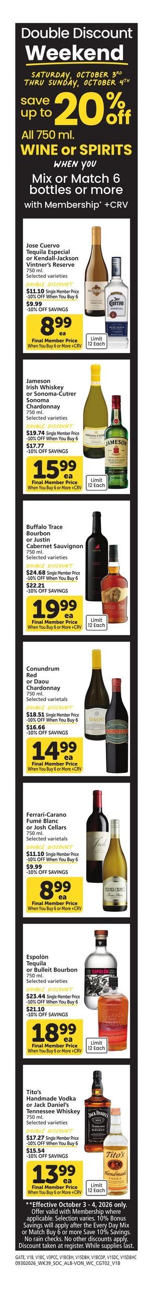Albertsons (San Diego Area, CA) Weekly Ad September 30 - October 6, 2026