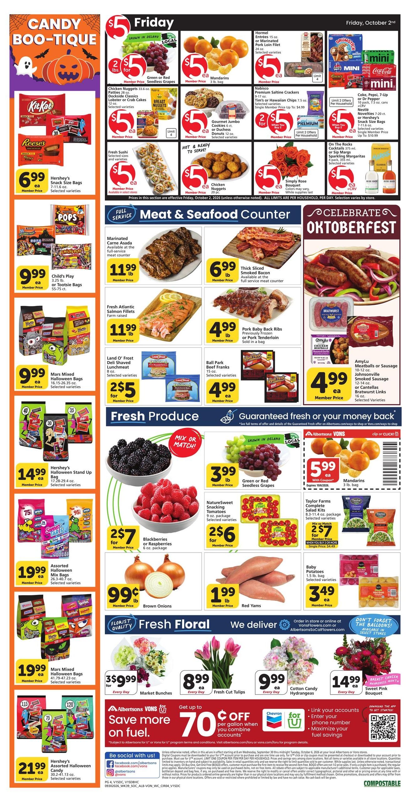 Albertsons (San Diego Area, CA) Weekly Ad September 30 - October 6, 2026