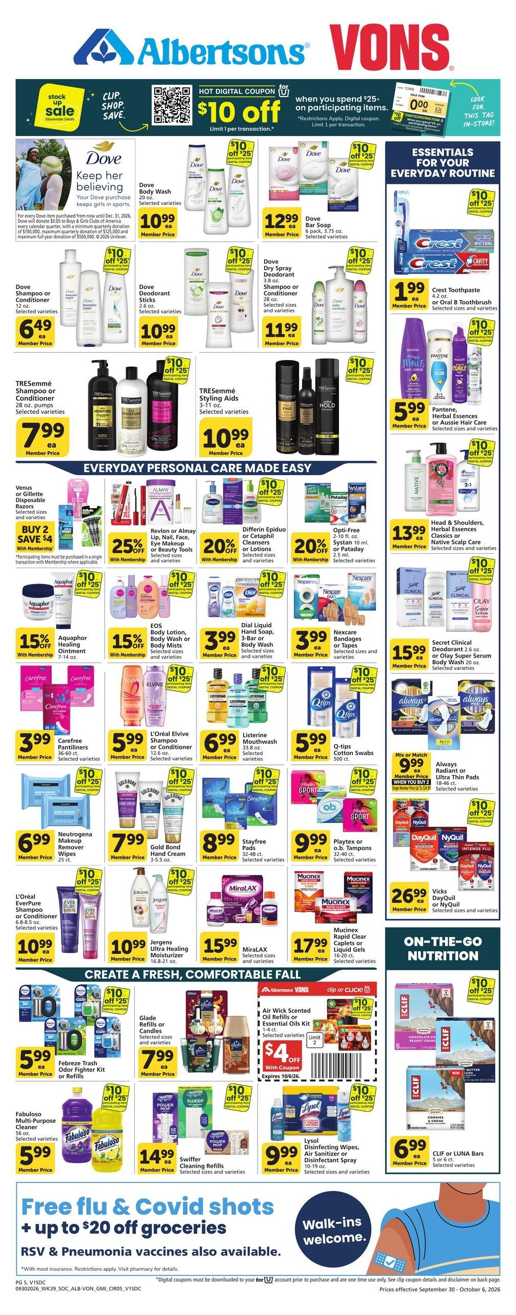Albertsons (San Diego Area, CA) Weekly Ad September 30 - October 6, 2026