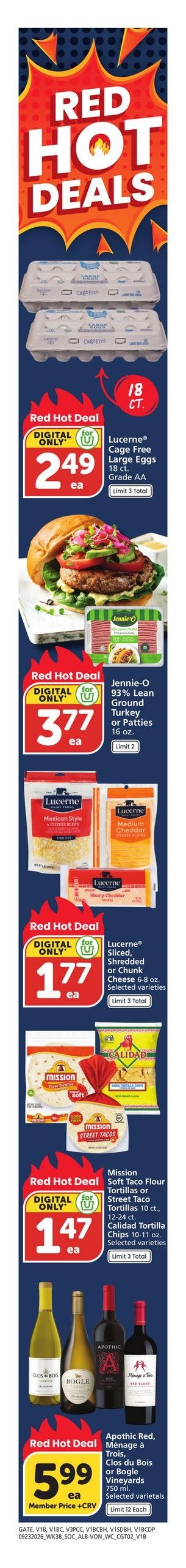 Albertsons (Chino Hills-Yorba Linda Area, CA) Weekly Ad September 23 - 29, 2026